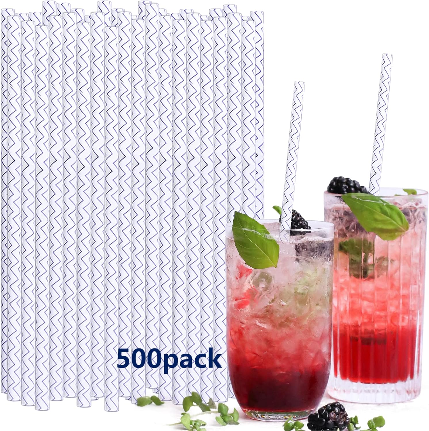 Paper Drinking Straws 500Pack Biodegradable, Disposable