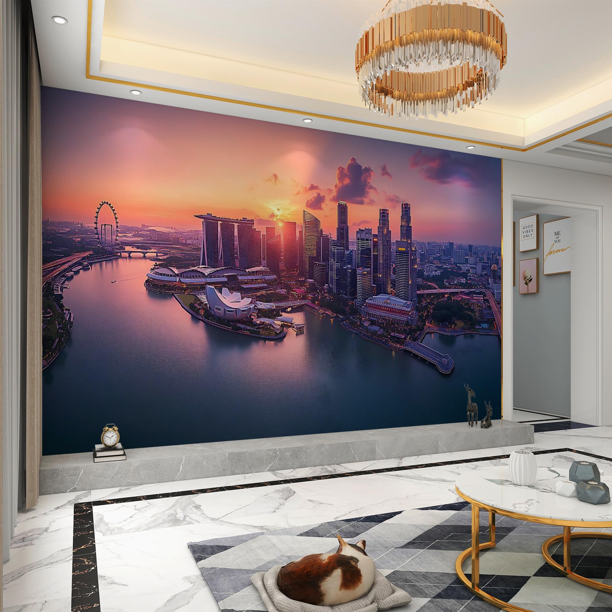 Fototapete Moderne Stadtansicht Vliestapete Wandbild 400x280cm