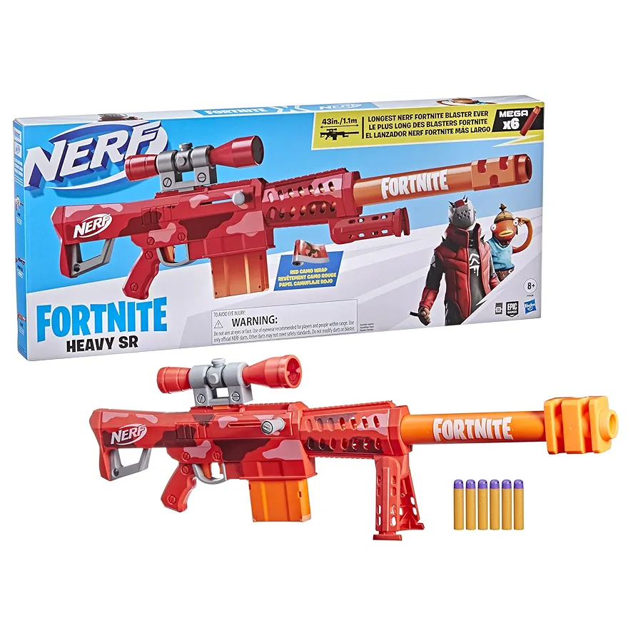 Amazon.com: NERF Fortnite Heavy SR Blaster Scope, Big
