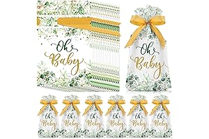 Enticing Eucalyptus Bags for Baby Showers: Reusable Plastic Drawstrings for Memorable Celebrations