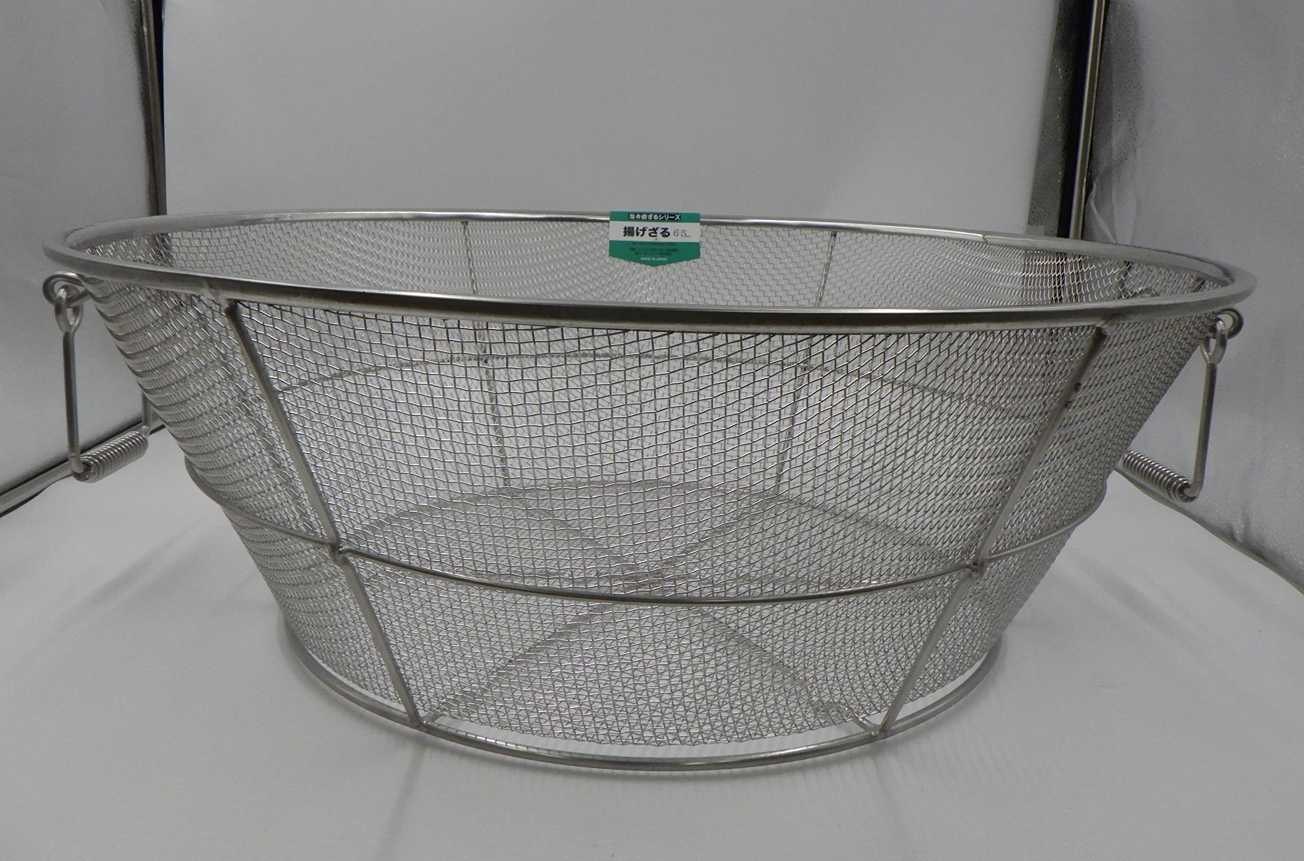 本間冬治工業 18-8底平揚げザル 普通目 65cm 【公式通販】