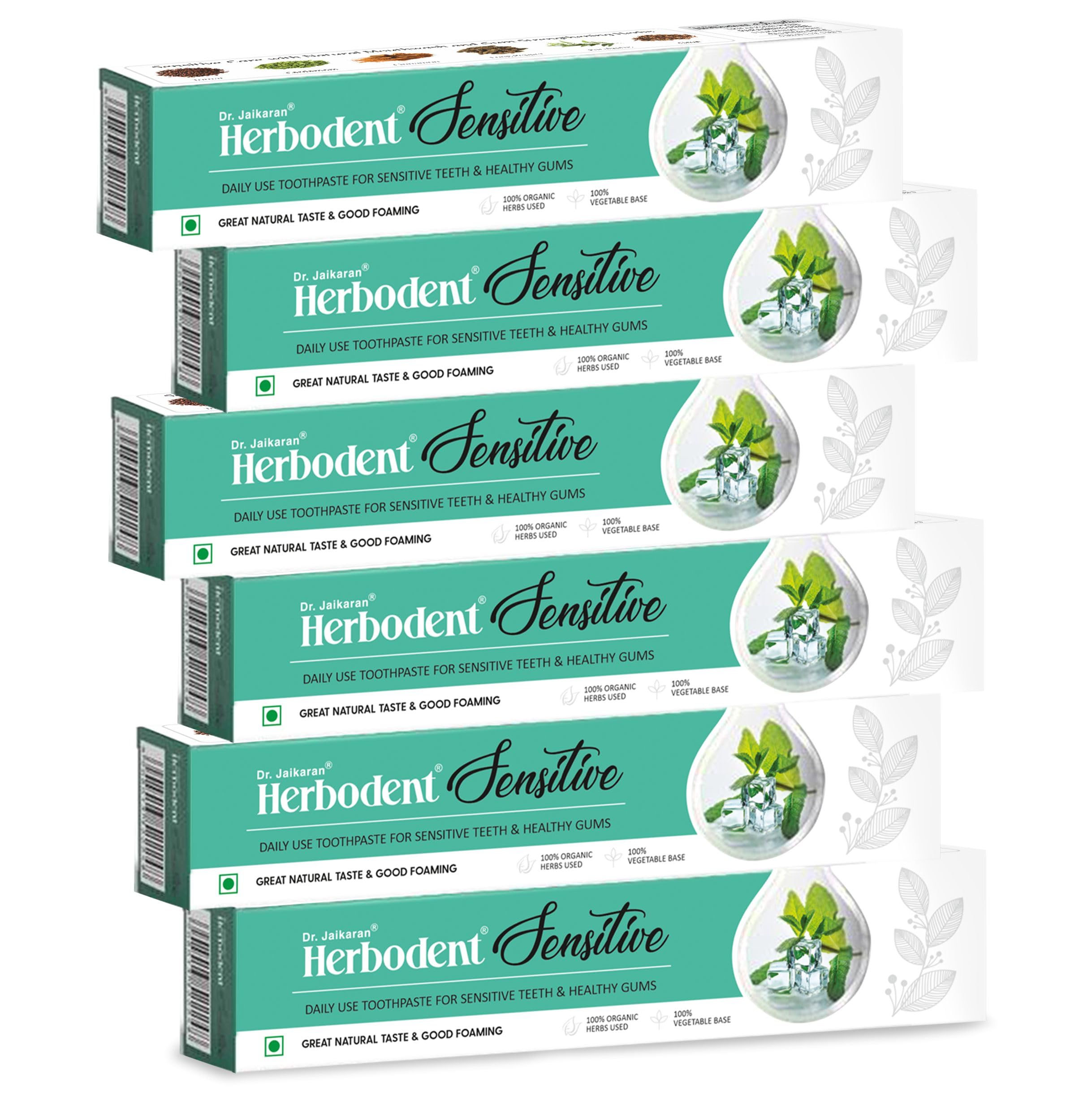 Herbodent® Sensitive Toothpaste, 185g Pack of 6 | for Enamel Repair & Cavity Protection, Fluoride Free, Sensitive Care with Natural Mouthwash & Gum Strengthening Herbs - Clove, Tomar & more. (B0CR3T1B3B) Amazon Price History, Amazon Price Tracker