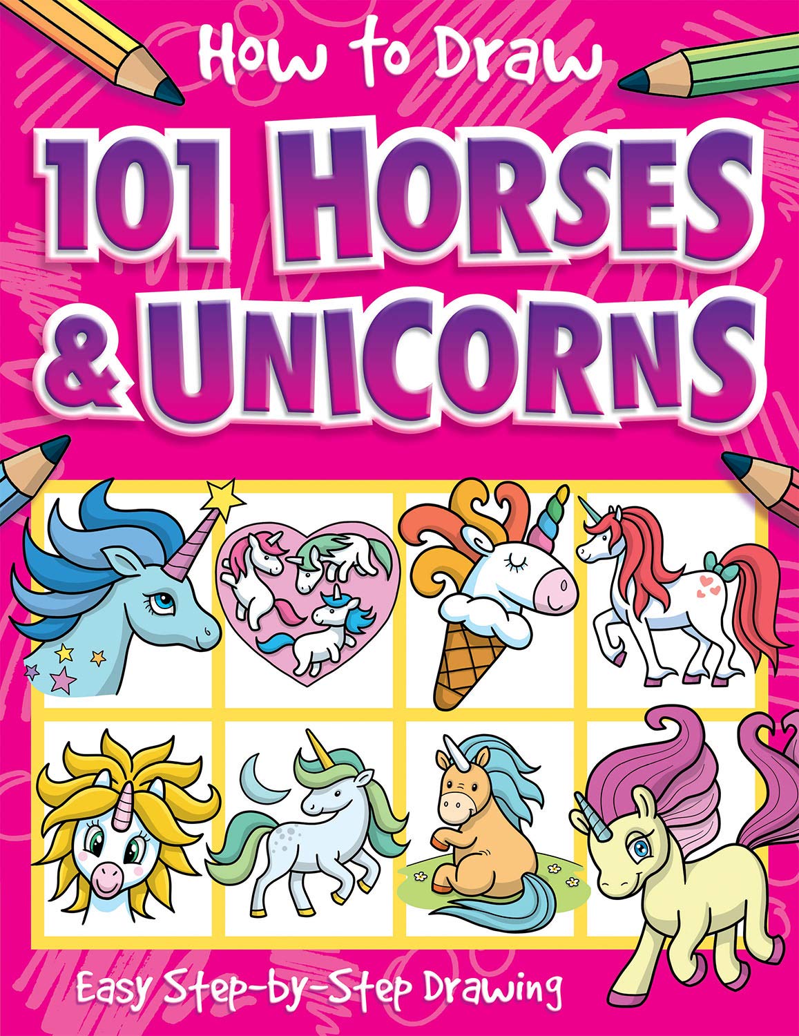 How to Draw 101 Horses and Unicorns learn to draw unicorn Drawing book horse NEW