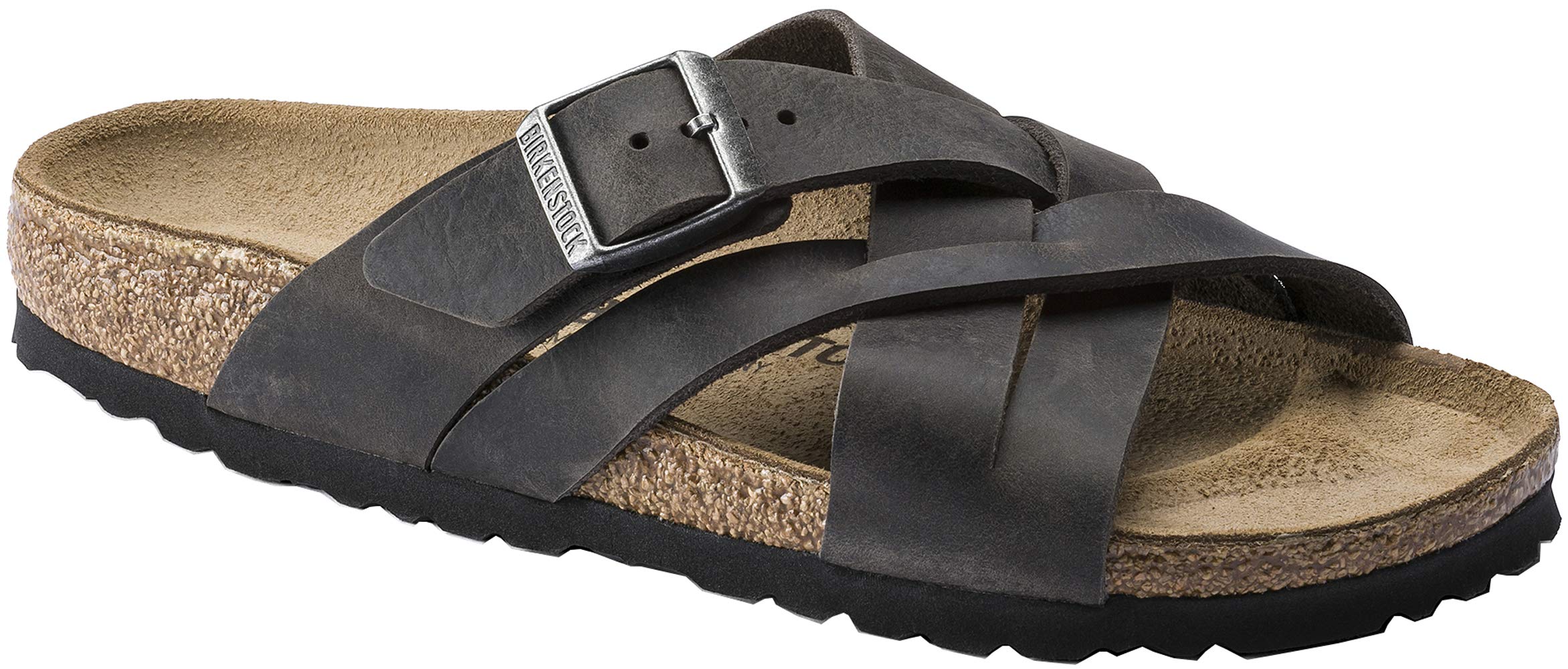 Birkenstock Mens Lugano Sandal, Camberra Iron, Size 45 EU (12-12.5 M US Men)