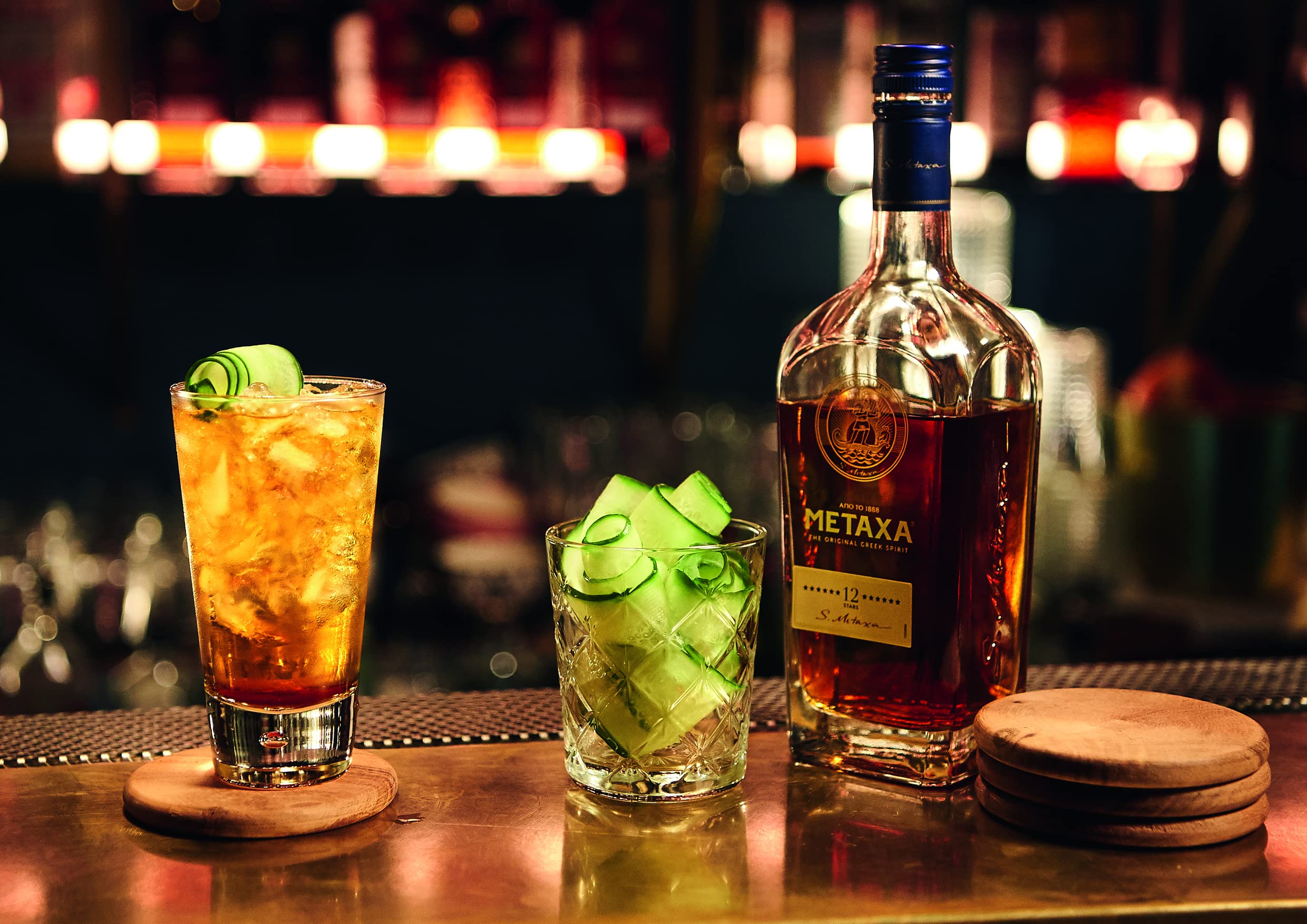 METAXA 12 - Brandy, 12 Estrellas, 40% Volumen de Alcohol, 70 cl