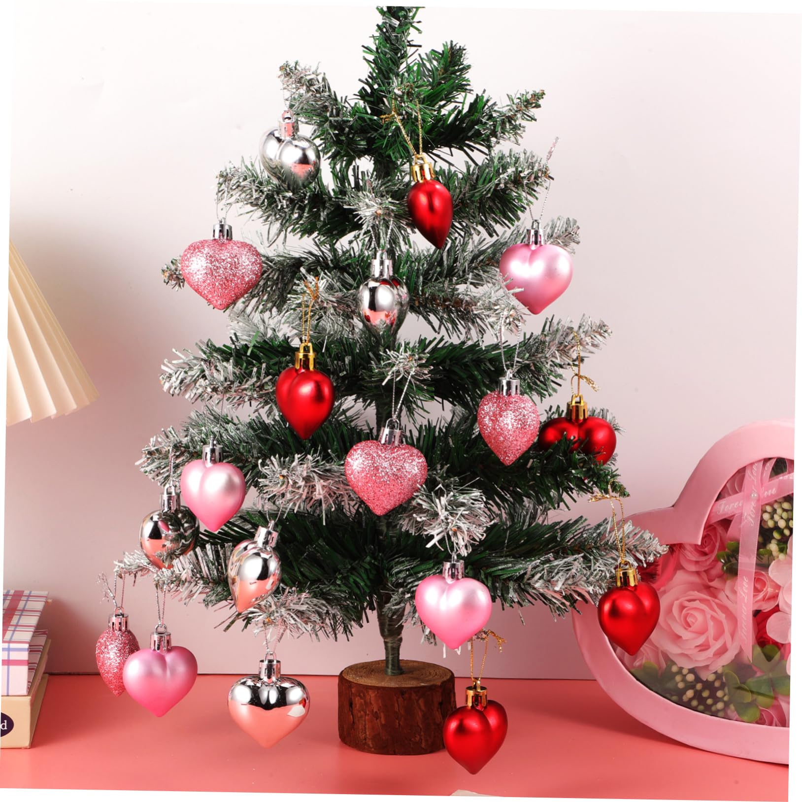 Cabilock 3 Juegos Colgante Bola Corazón Decoración De San Valentín Decoración San Valentín del Corazón del Día De San Valentín Ornamento del El Plastico 48 Uds * 3