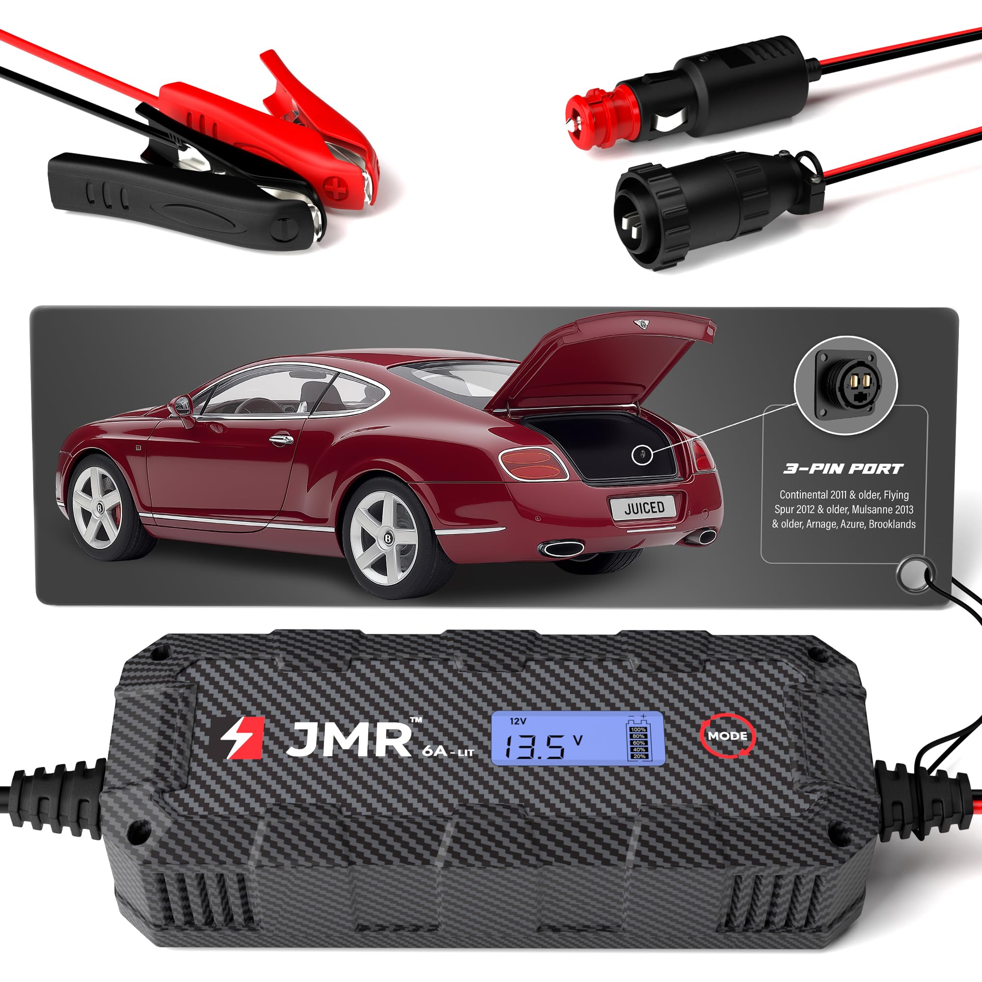 Amazon.com: JMR Battery Charger for Bentley Continental GT Flying