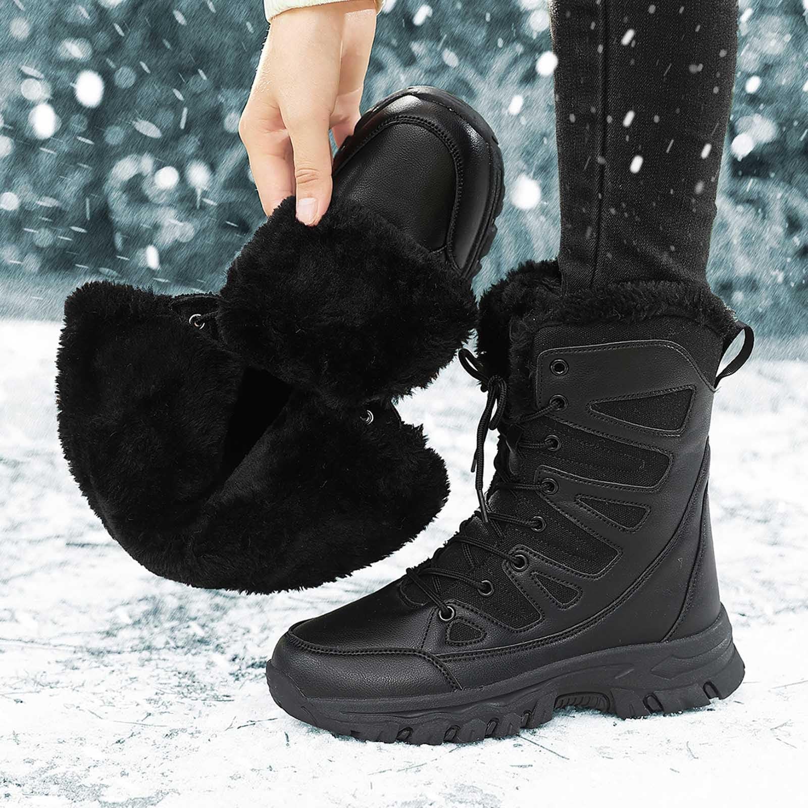 Bottes Femme Hiver Botte De Neige Bottine Écharpe Polaire Mollets Fins Chaussure Chaussures Randonnée Bottines Après Ski Homme Apres Châle Boots Bottillons Rouge Fourrées Imperméable Grand Froid
