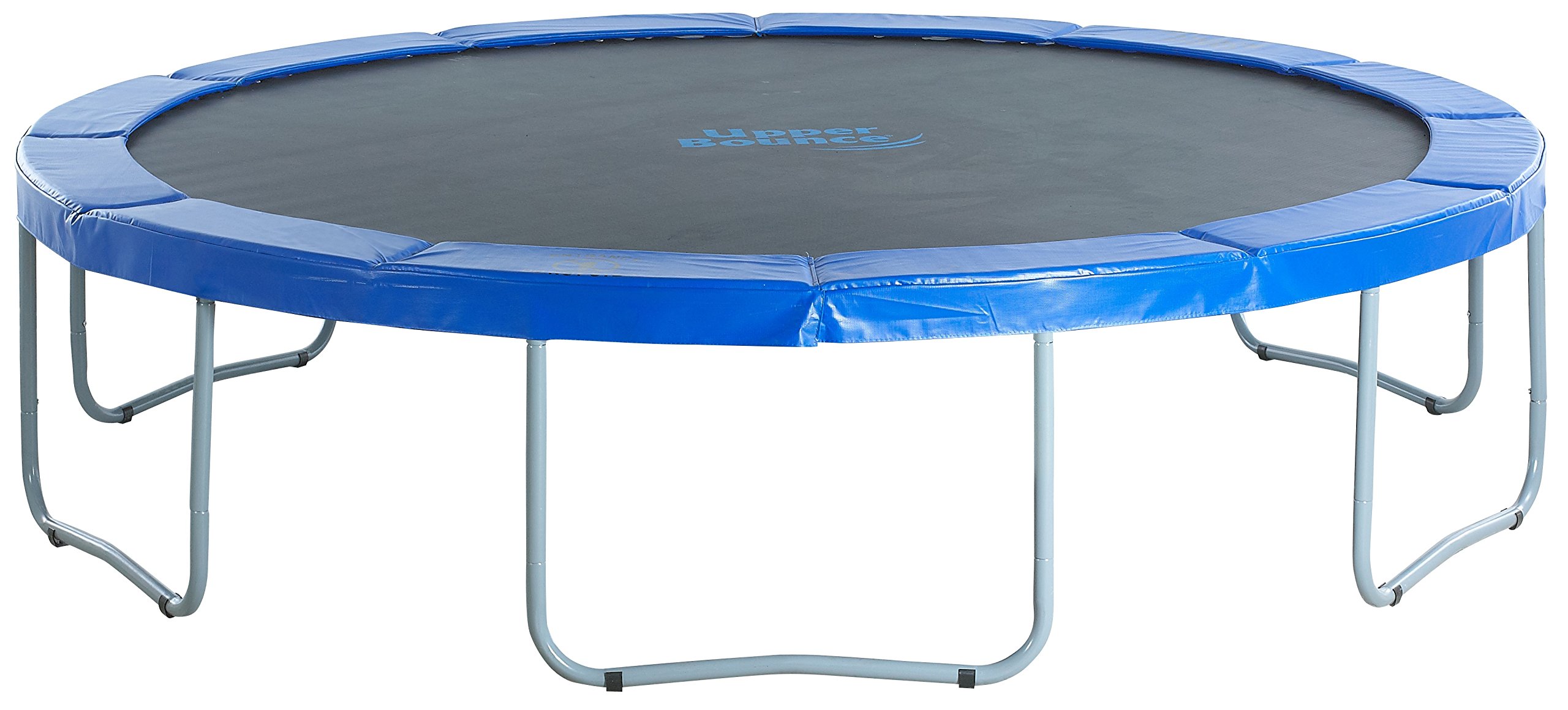 Upper Bounce Round Trampoline with Safety Pad – Outdoor Trampoline - ASTM Certified Backyard Trampoline for Kids - Adults - Supports Upto 330 lbs. – Blue Spring Cover Padding