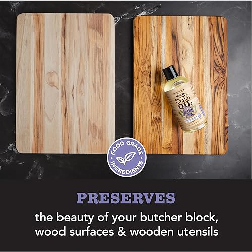 Miniatura 2 de CLARK'S Kit de cuidado de aceite y cera para tabla de cortar el juego incluye aceite mineral de grado alimenticio (12 onzas) y cera de abeja de