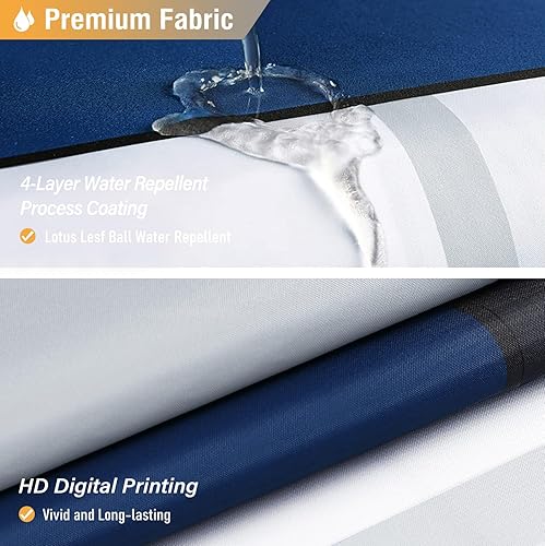 Miniatura 3 de BTTN Cortina de ducha extralarga, 72 x 84 pulgadas de largo, juego de cortina de ducha geométrica impermeable con 12 ganchos, dobladillo pesado,