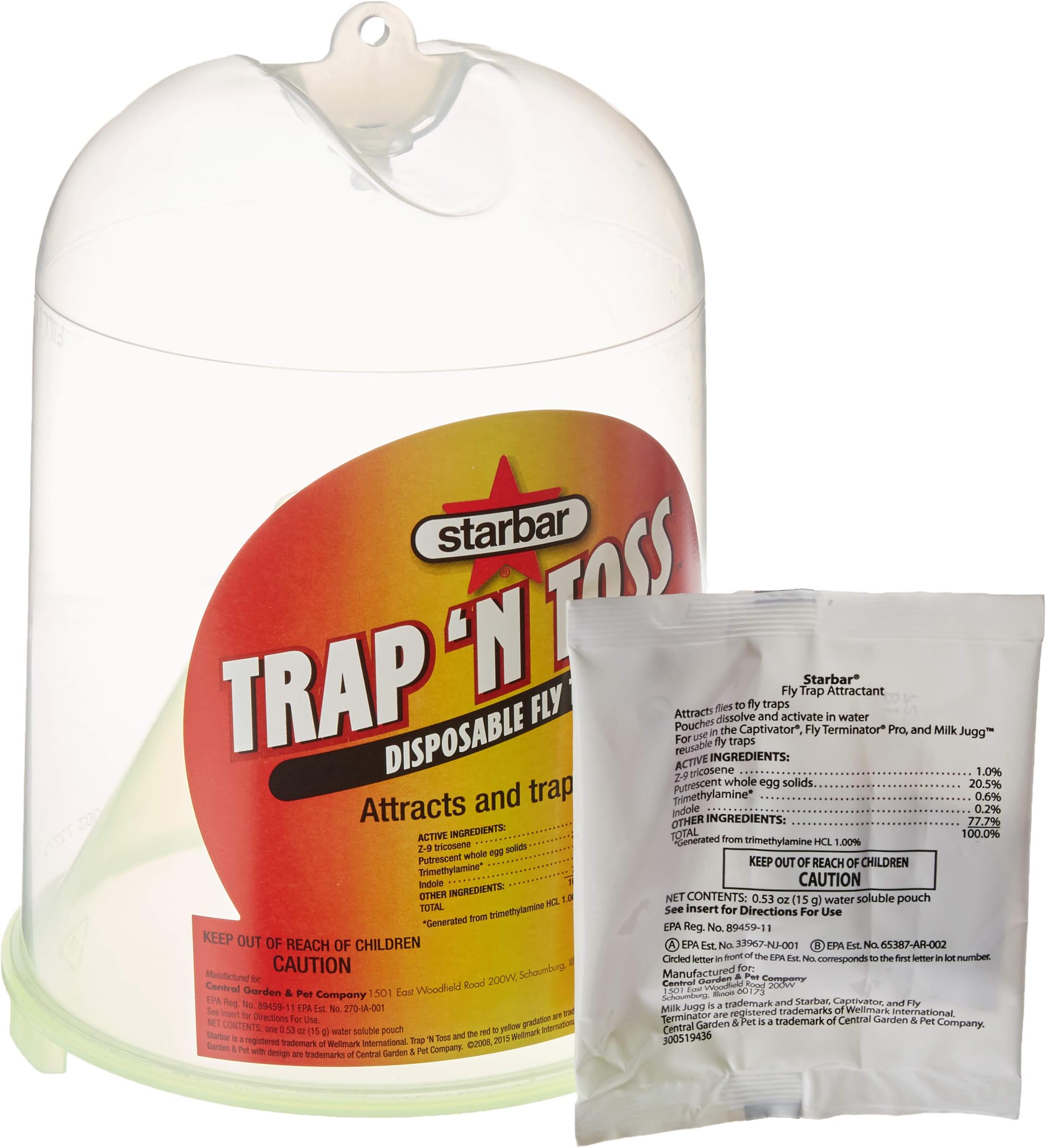 Starbar Trap ‘n Toss Disposable Fly Trap Patio, Lawn