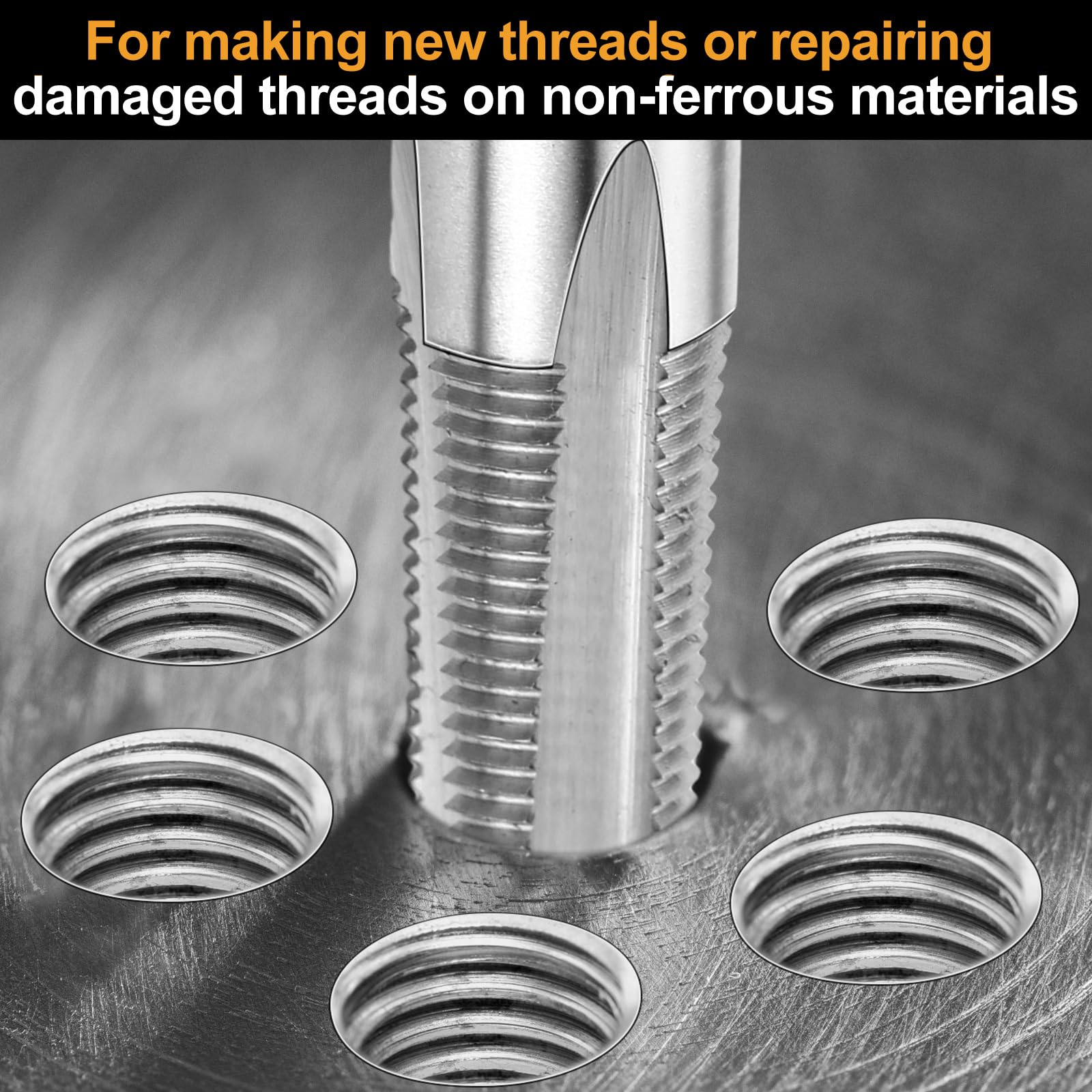MorningRo NPT Tap & Drill Bit Set - High Speed Steel -5
