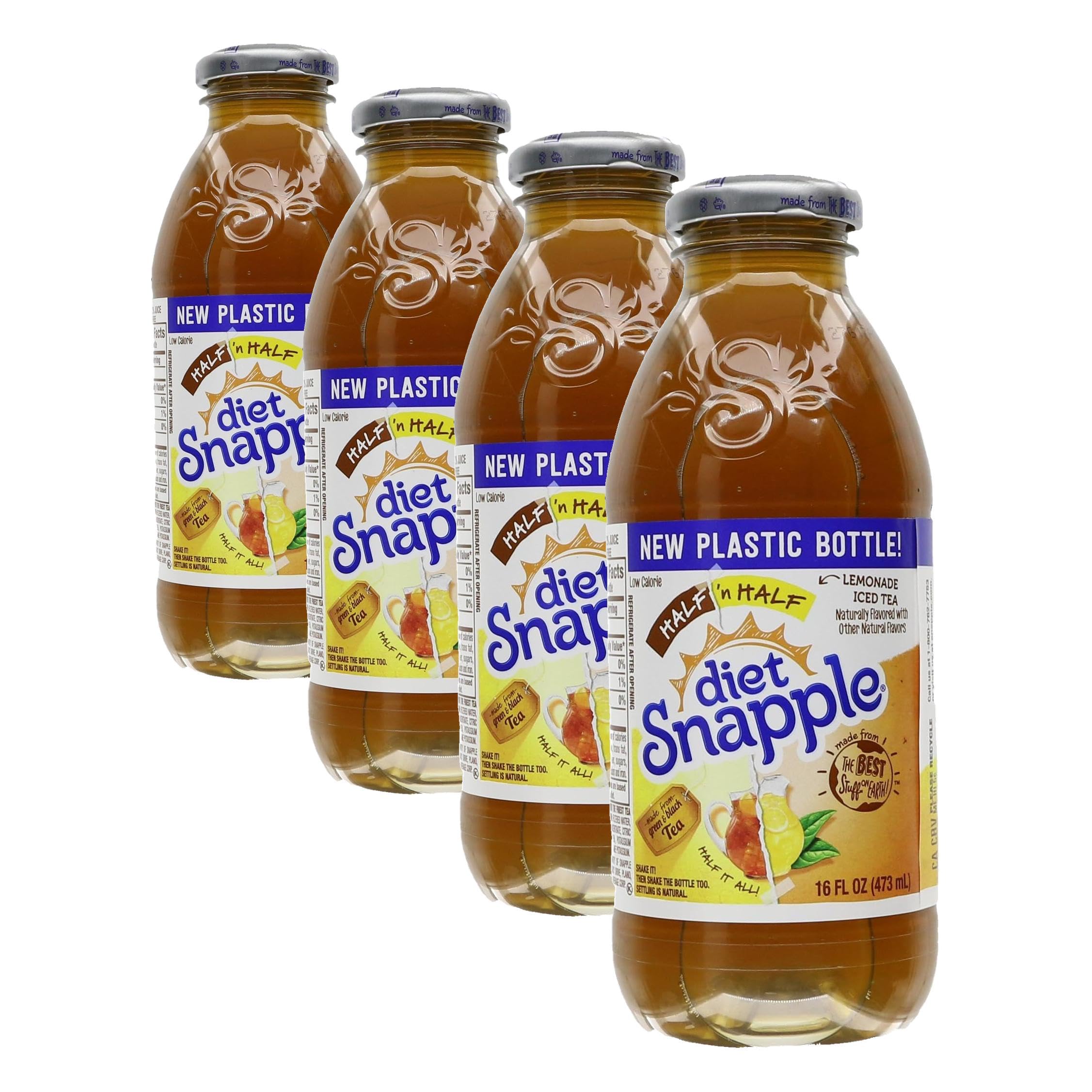 Snapple Diet Half and Half, 16 oz (Pack of 4)