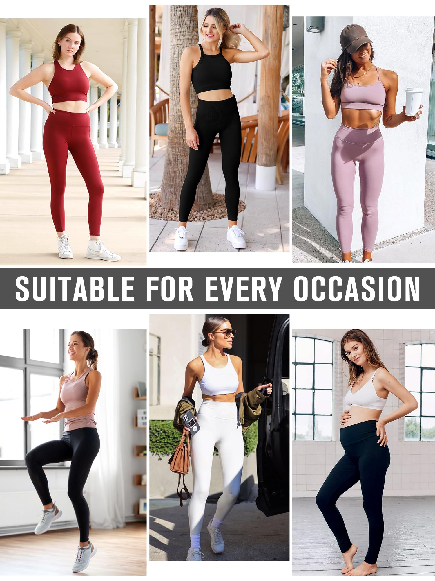 Leggings for Women - High Waisted Full Length Buttery Soft Yoga Pants for Workout Athletic Daily
