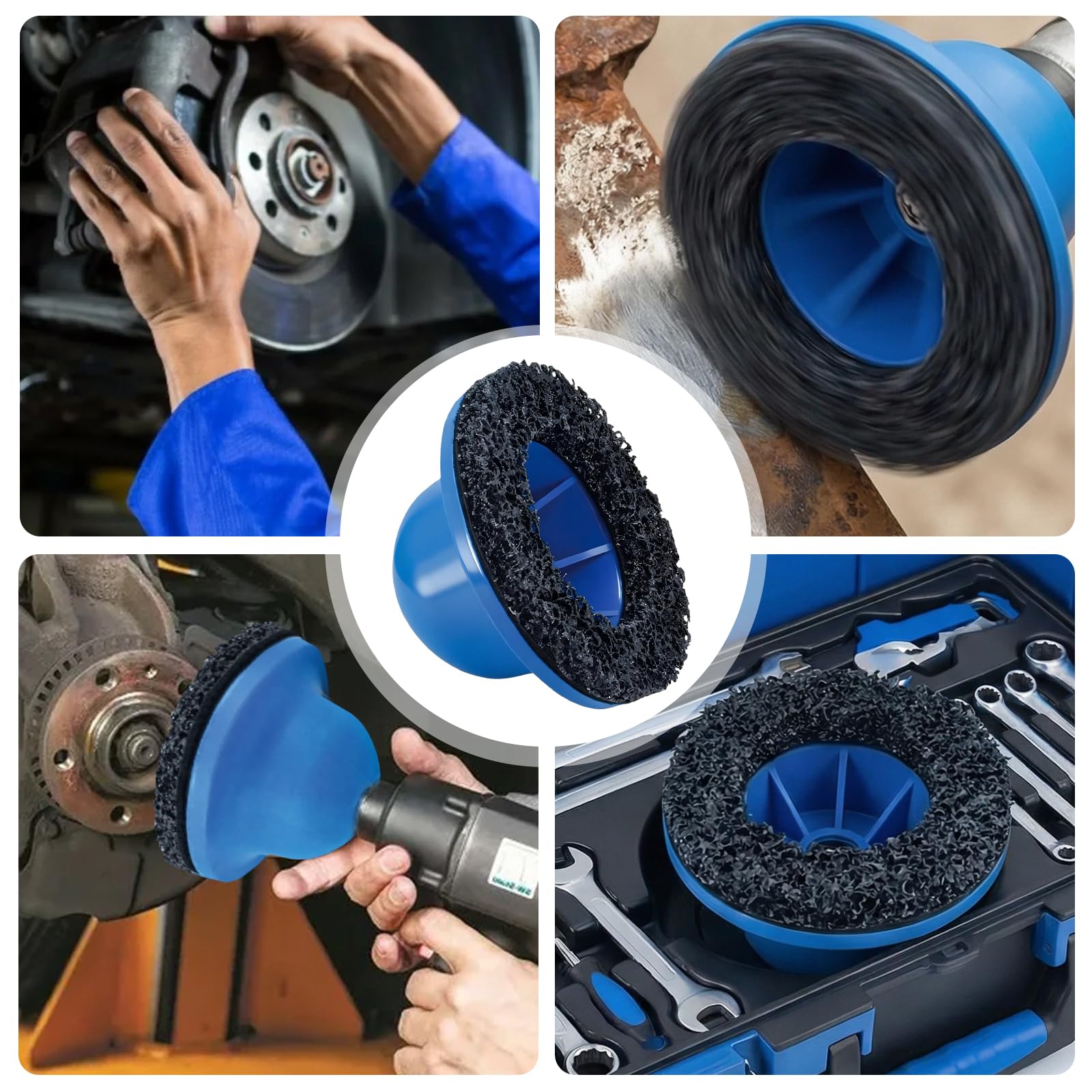 HOSPAOP Smerigliatrice mozzo ruota 90/150 mm con azionamento da 1/2" – Smerigliatrice a testa sferica & mozzo pulitore per auto, SUV e furgoni, smerigliatrice per mozzi di rimozione della ruggine