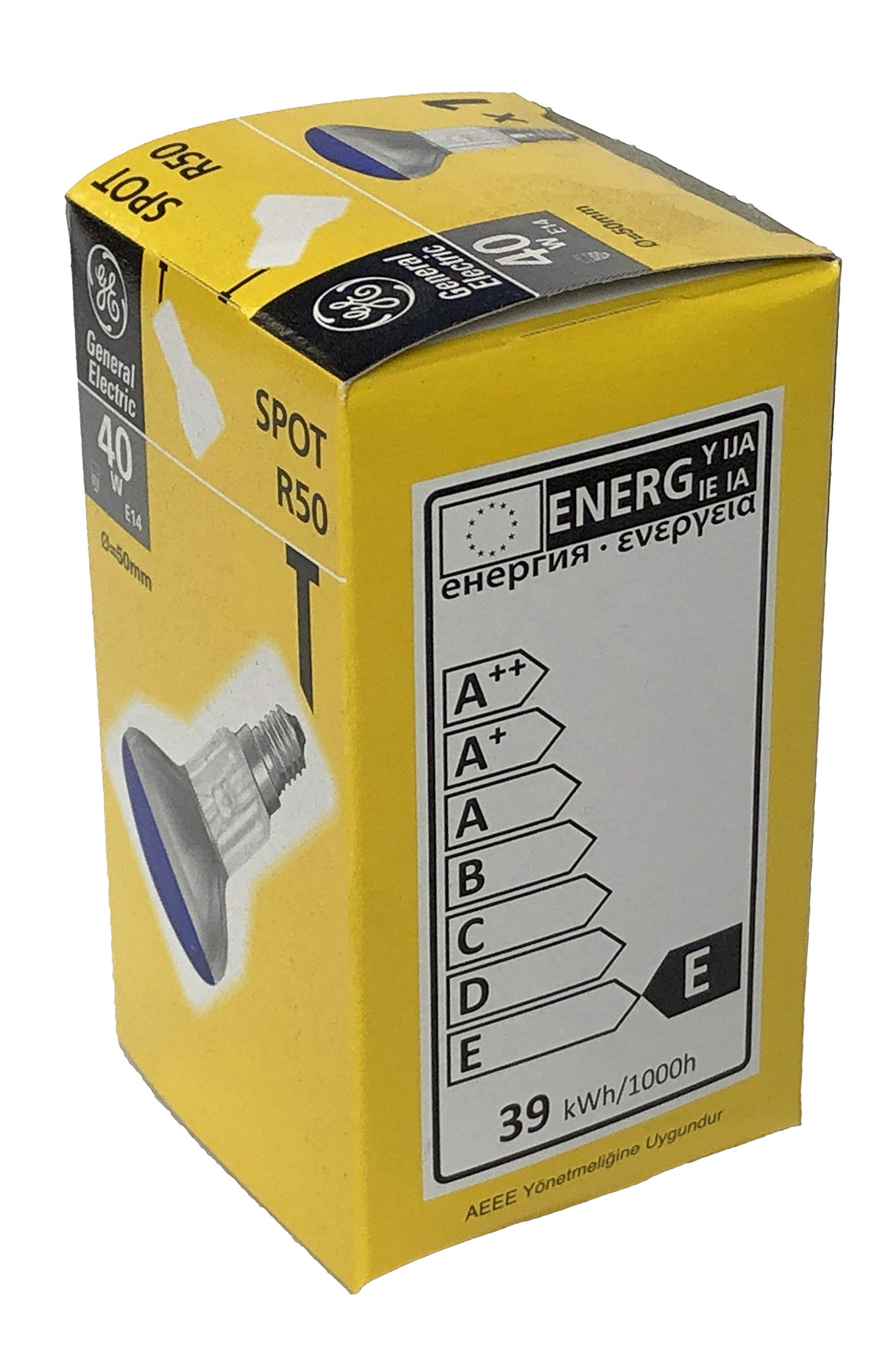 Riflettore Duralamp R50 - Lampada Cupola 40W E14, Colore Blu, Per Illuminazione Decorativa - Foto 5