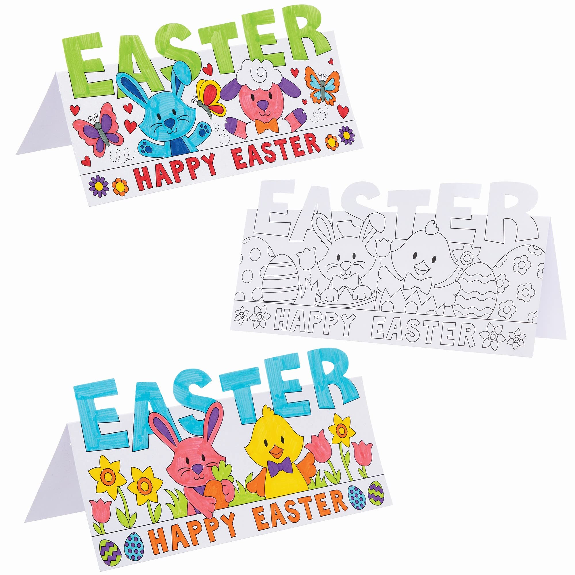 Baker Ross Easter Colour In Pop Up Cards - Pack of 10, Art Supplies for Children Card Making Activities (FC183)