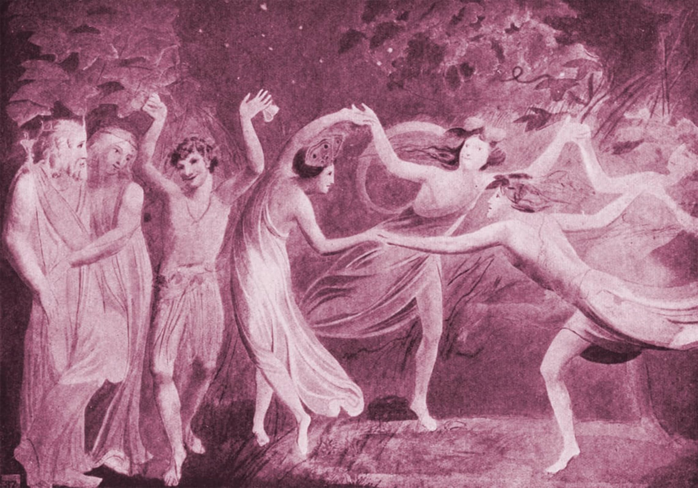 SERENDIPITP Vintage Picture Print on Canvas Wall Art Poster Shakespeare a Midsummer by William Blake Artwork Print Poster for Wall Decor 60x90cm