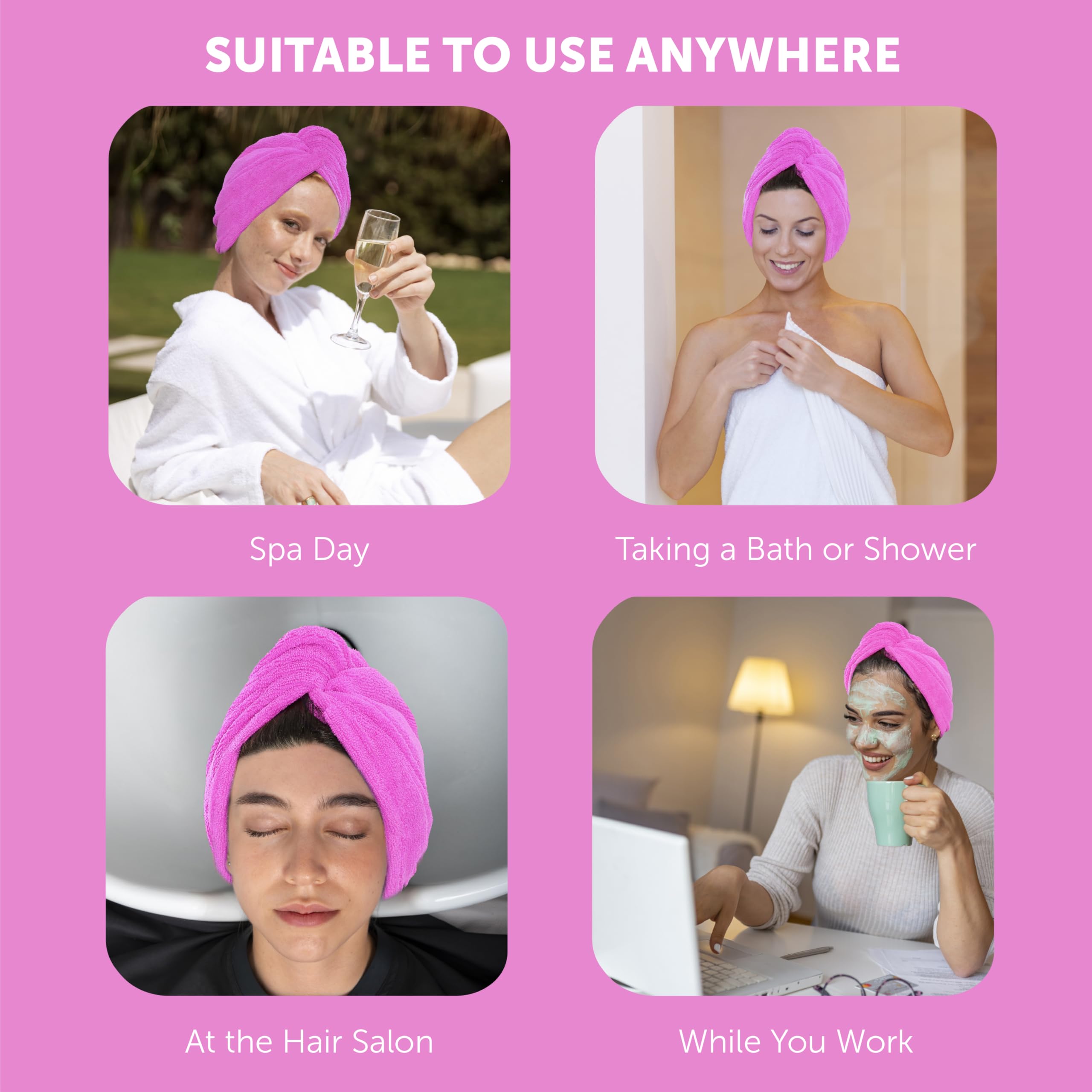 Serviettes Pour Cheveux En Microfibre  Lot De 3  - Super Absorbantes Anti Frisottis Et Douces