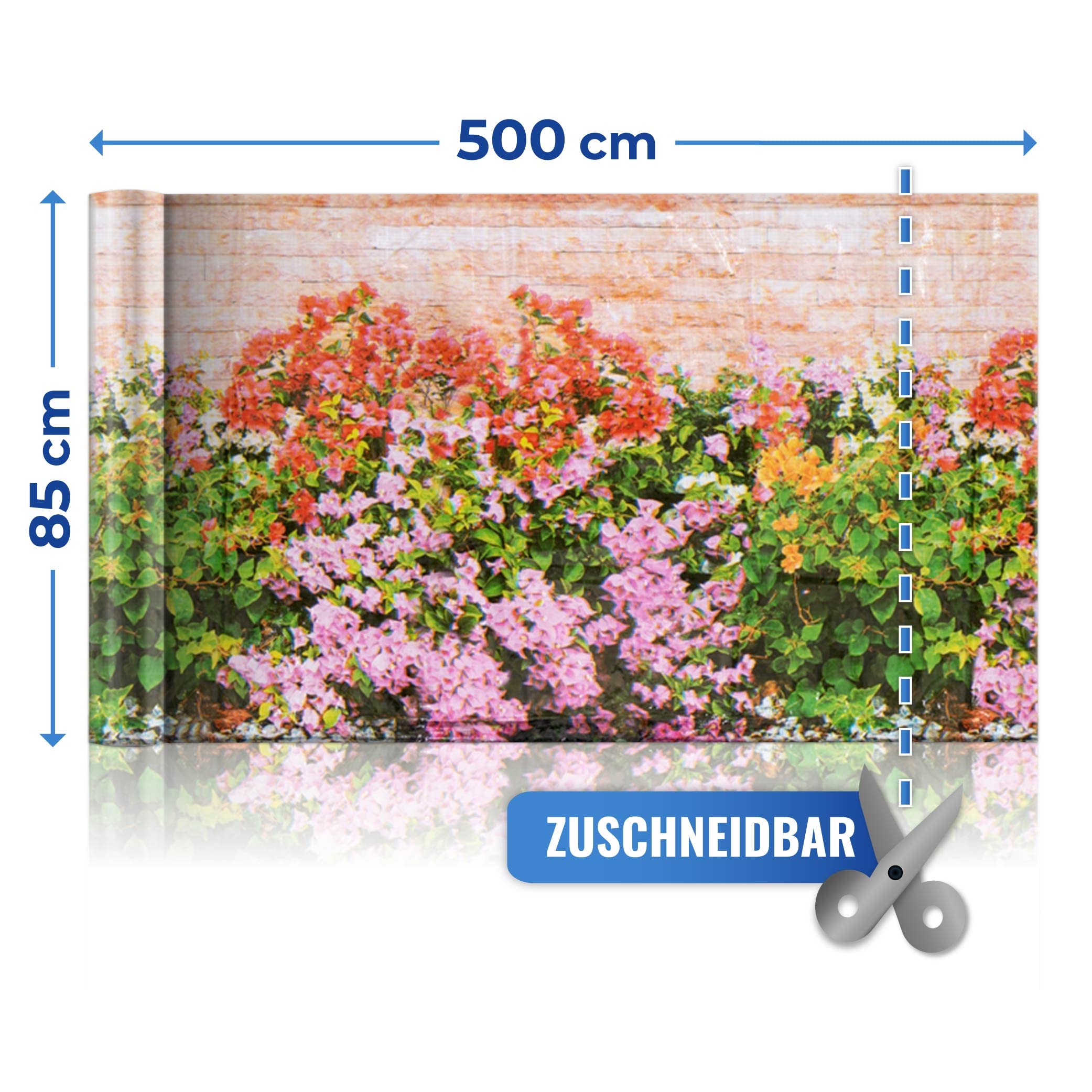 Maximex Pratico Frangivista per Balcone 5 m, Motivo Floreale, Odporny na UV i Warunki Atmosferyczne