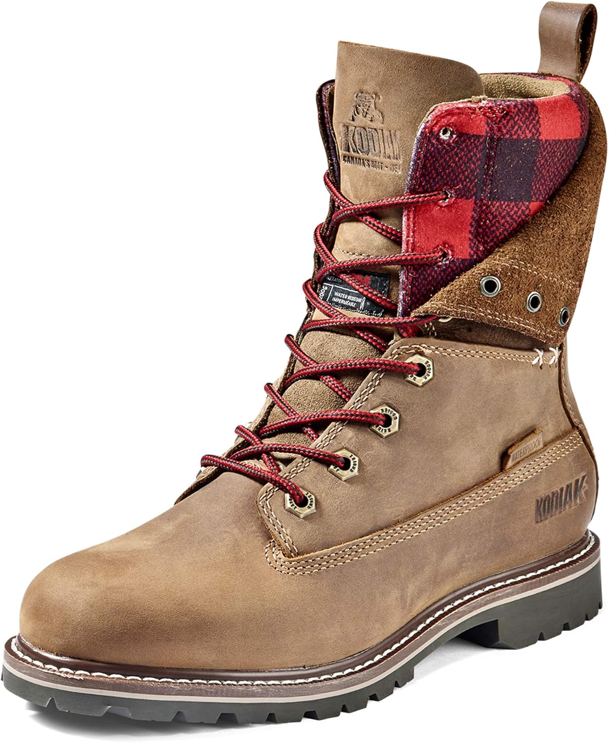 Kodiak Women's 8-Inch Bralorne Soft Toe Waterproof Industrial Boot, Medium Brown, 8