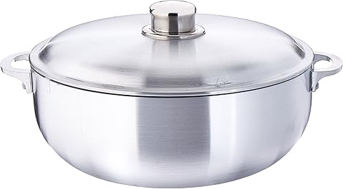 Uniware Caldero de aluminio de calidad estupenda/olla común con tapa de aluminio, espesor 0.118 in