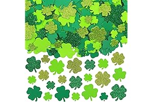 500 Pcs St Patricks Day Glitter Shamrock Stickers