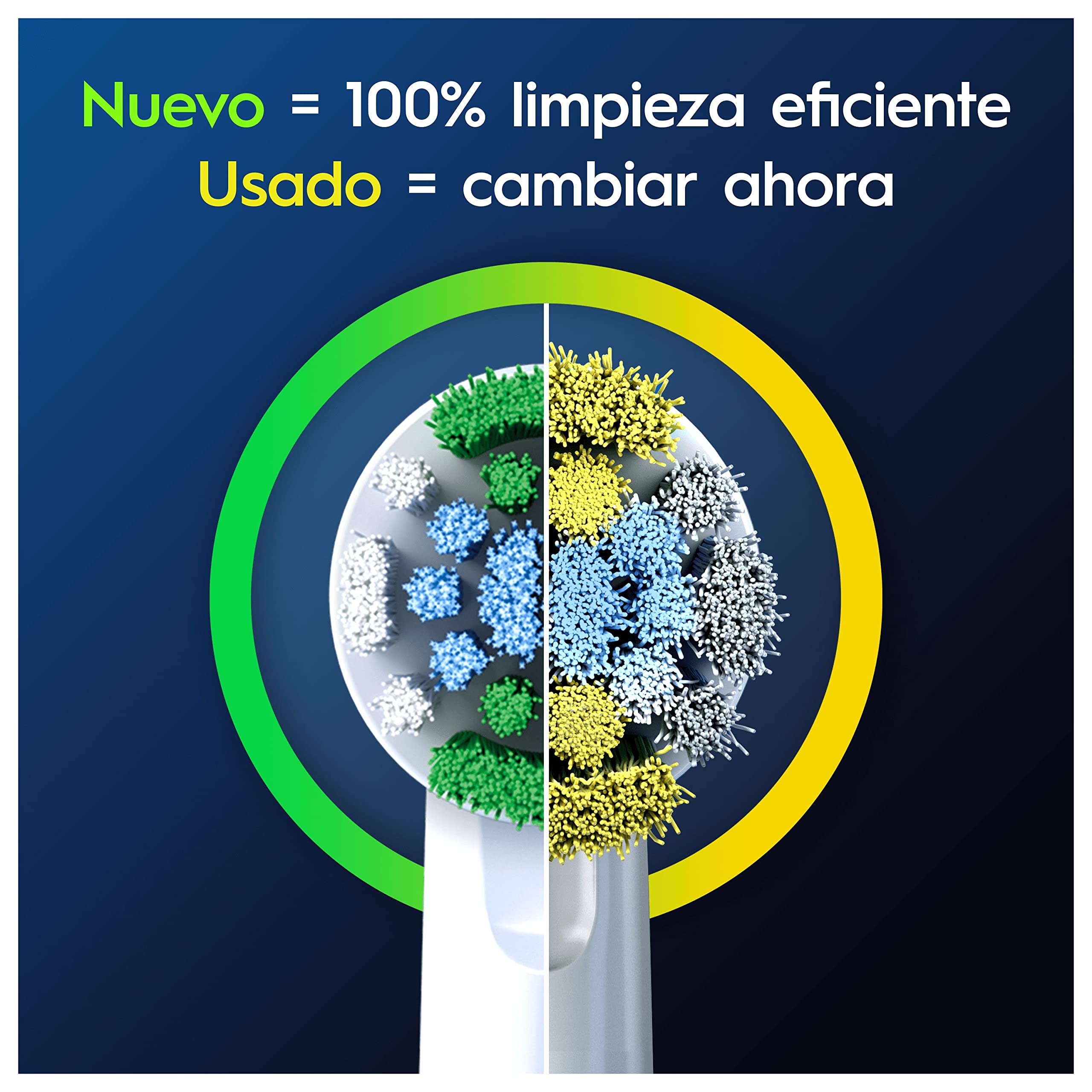 Oral-B Pro Precision Clean Recambios para Cepillo de Dientes Eléctrico, Pack de 8 Cabezales, Blanco - Originales