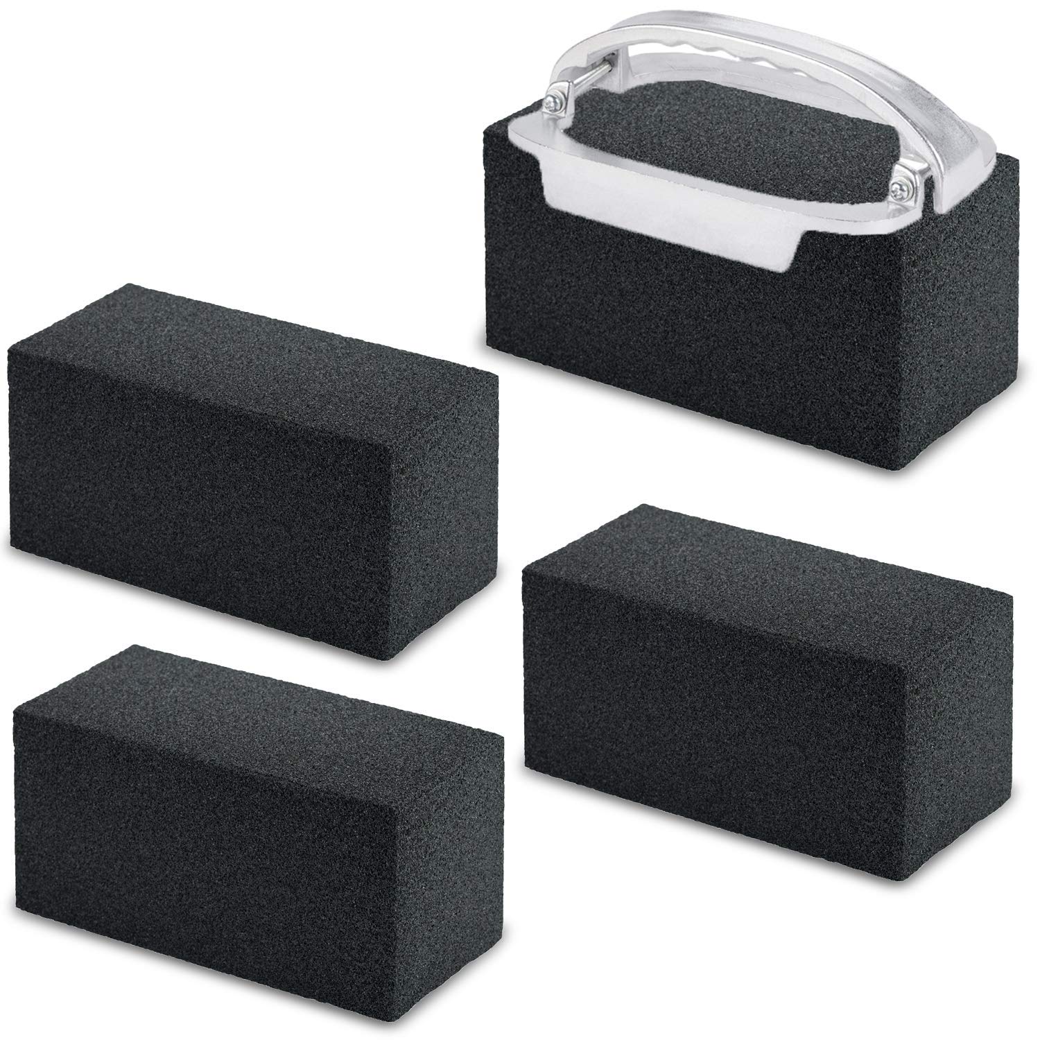 HeroFiber Griddle Grill Brick Block Cleaning Kit Includes 4 Grill