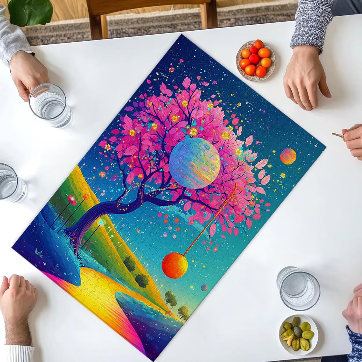 4000 sztuk puzzli, drzewo 4000 sztuk puzzli dla dorosłych, prezent rocznicowy, prezent świąteczny, dekoracja domu, zapobieganie zwyrodnieniu mózgu u osób starszych v-782