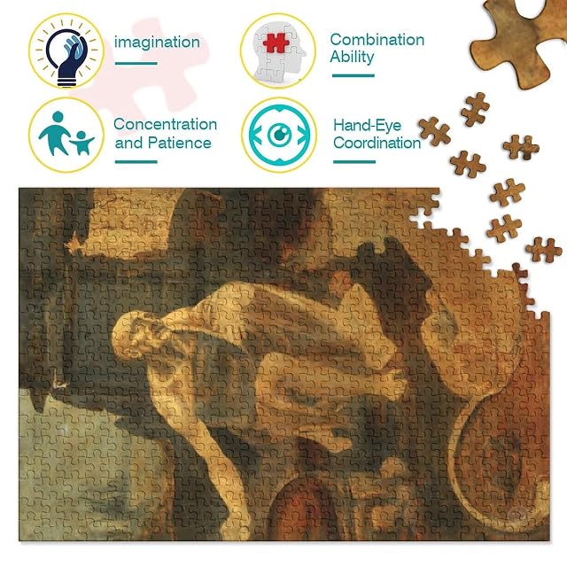 Foto 3 de 7 de Da Vinci Puzzles para Adultos, Saint Jerome Puzzle De Madera De 1000 Piezas Pinturas Mundialmente Famosas…