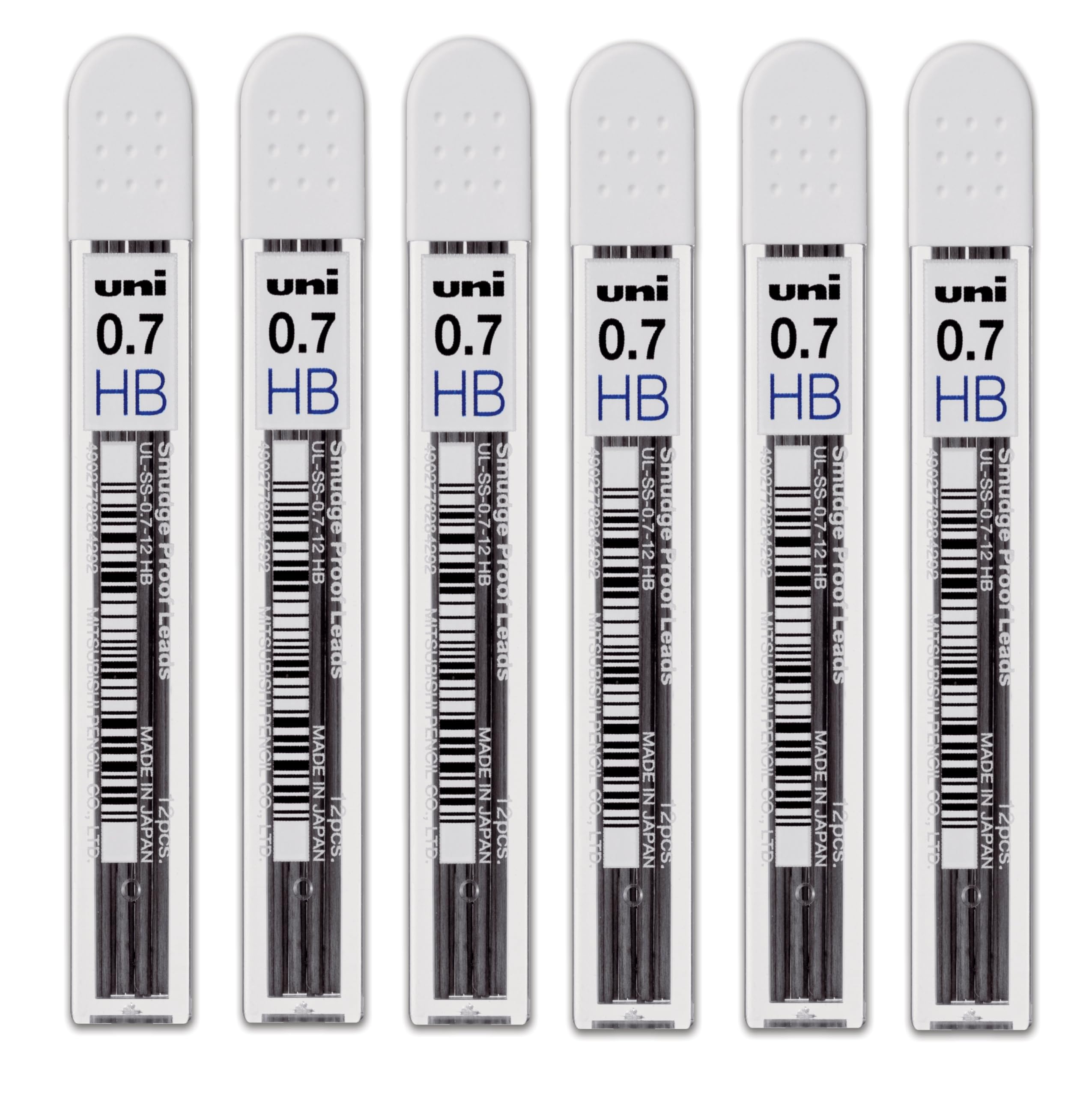 UNI-BALL Nano Dia UL-07 102ND 0.7 mm Pencil Lead, Pack of 6