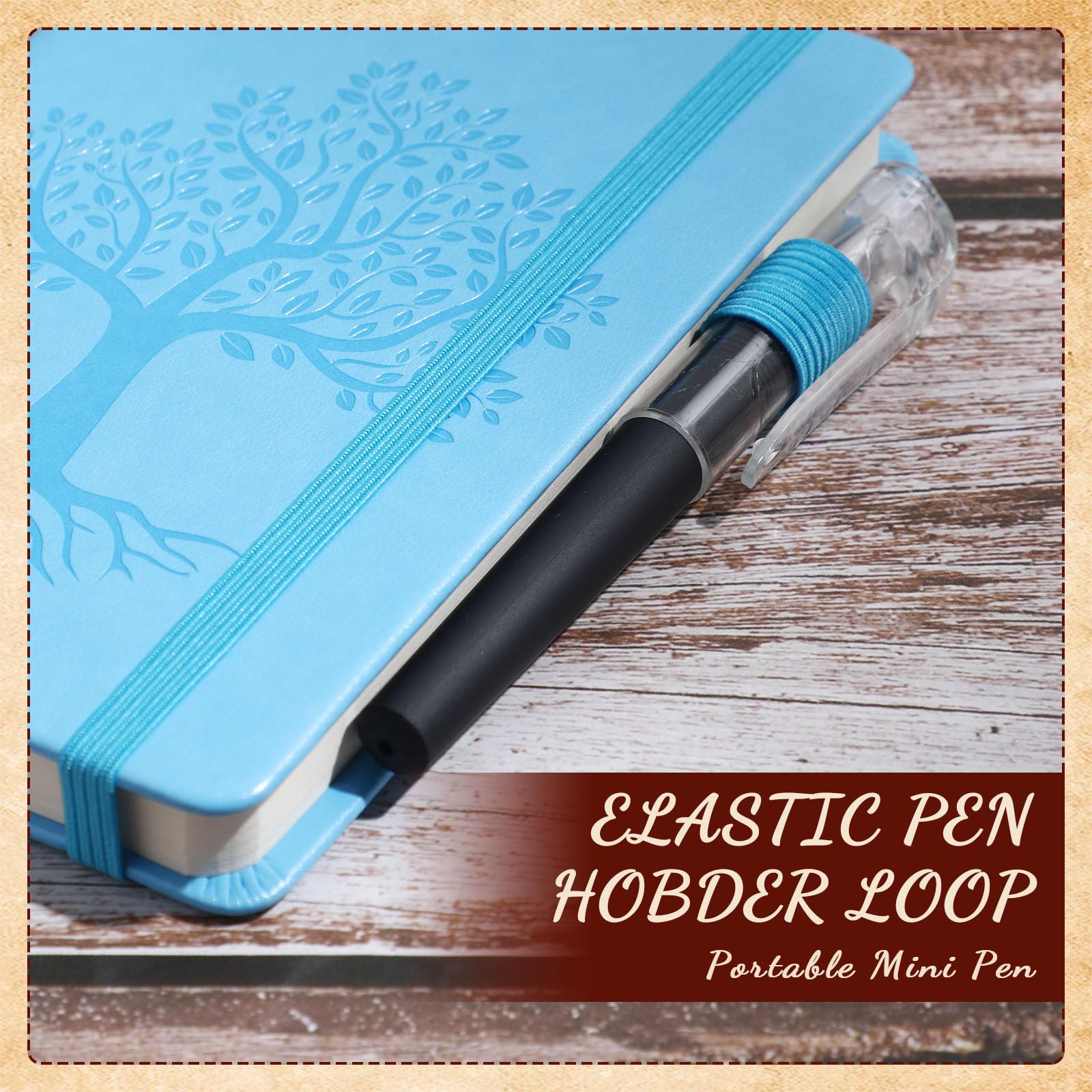 筆記具 melonrsoda Amazon.com : Estune Tree Small Notebooks Pen Leather Lined