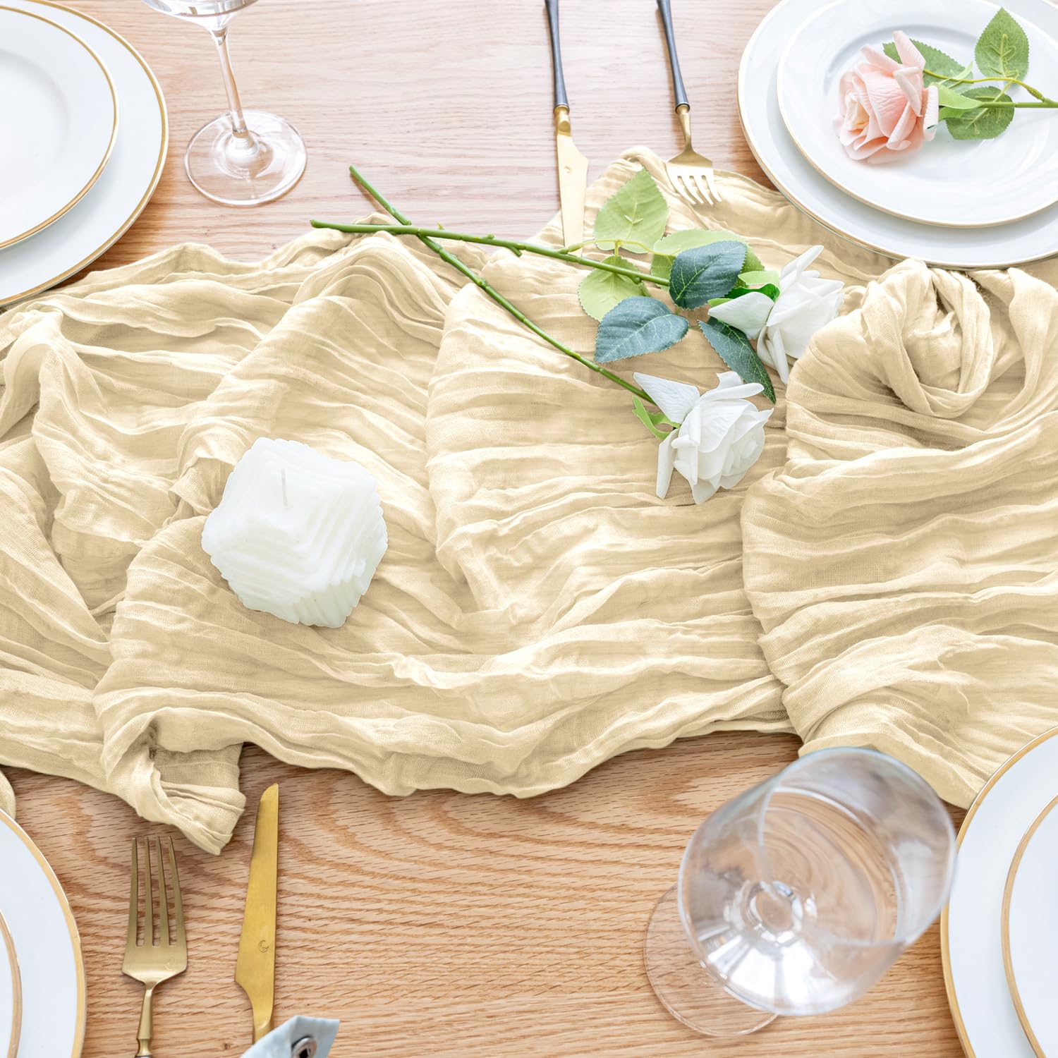 Boho Tischläufer Aus Seihtuch, 3 M Lang – Rustikale Tischdekoration Für Hochzeit & Party