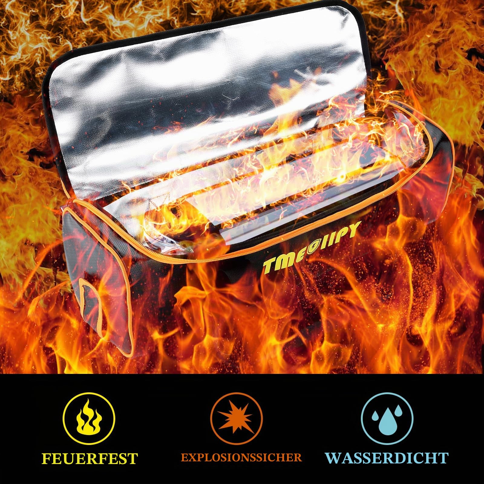Akku Tasche Feuerfest für Ebike Lipo Battery Aufladung und Lagerung