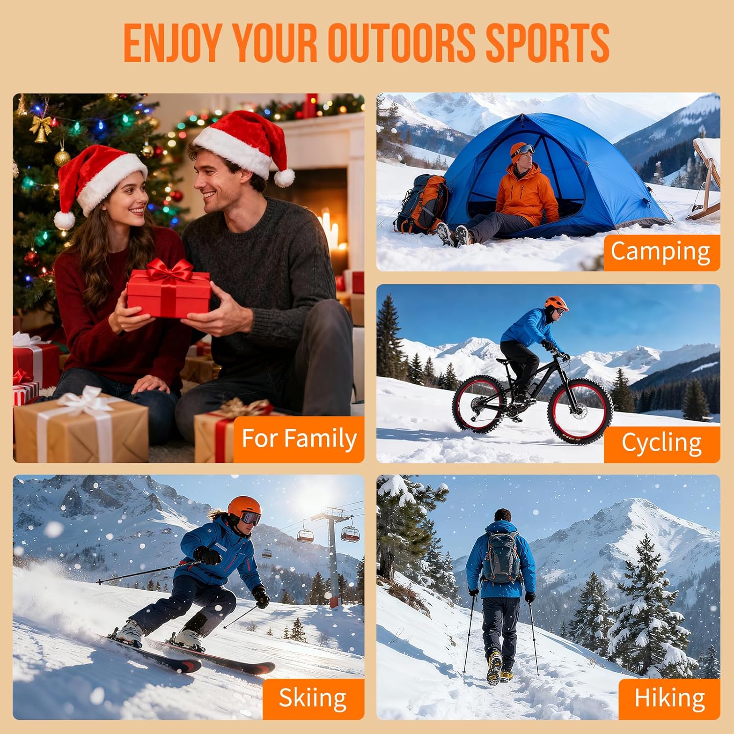 Heated Socks, Heated Socks for Men Women 5000mAh*2 Electric Heated Socks, Up to 10 Hours Battery with 4 Heating Levels for Winter Outdoor Work Skiing Camping Hiking - Image 4