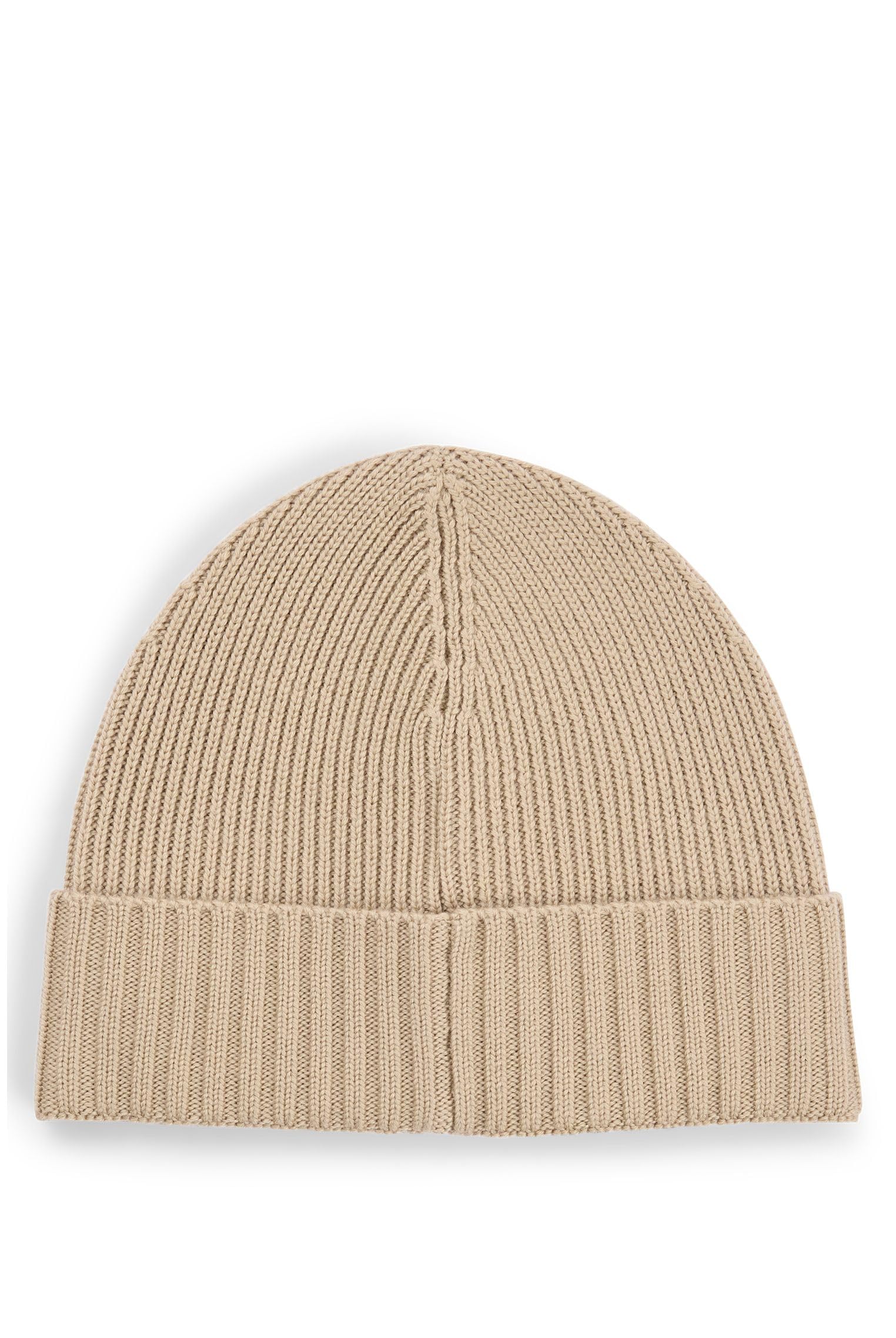 BOSS Męska czapka typu beanie, jasny beż, Talla única