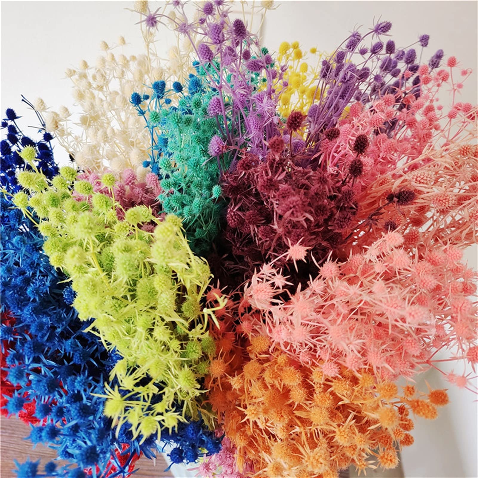 WQAZ Flores secas Naturales Conservado San Valentín frutal seco Verdadero Amor Natural Fruta Ramo Fiesta casa Mesa decoración eterna Vida Flores Bonita Planta Decoración de Banquete de Boda