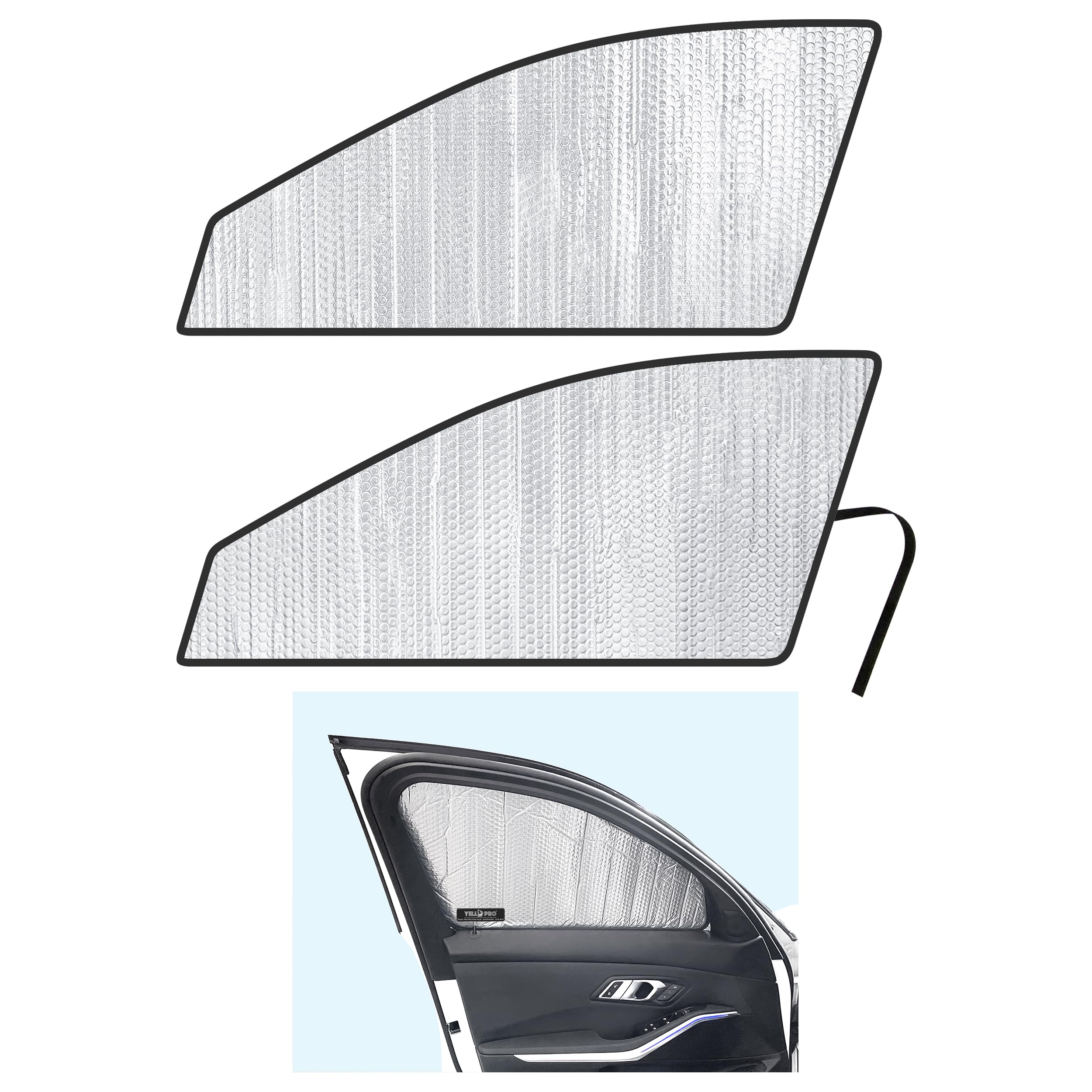 Side Window Front Seat Reflective Sunshade Custom Fit for 2019 2020 2021 2022 2023 2024 2025 2026 BMW 3 Series Sedan, 330i Luxury, Sport, M Sport,