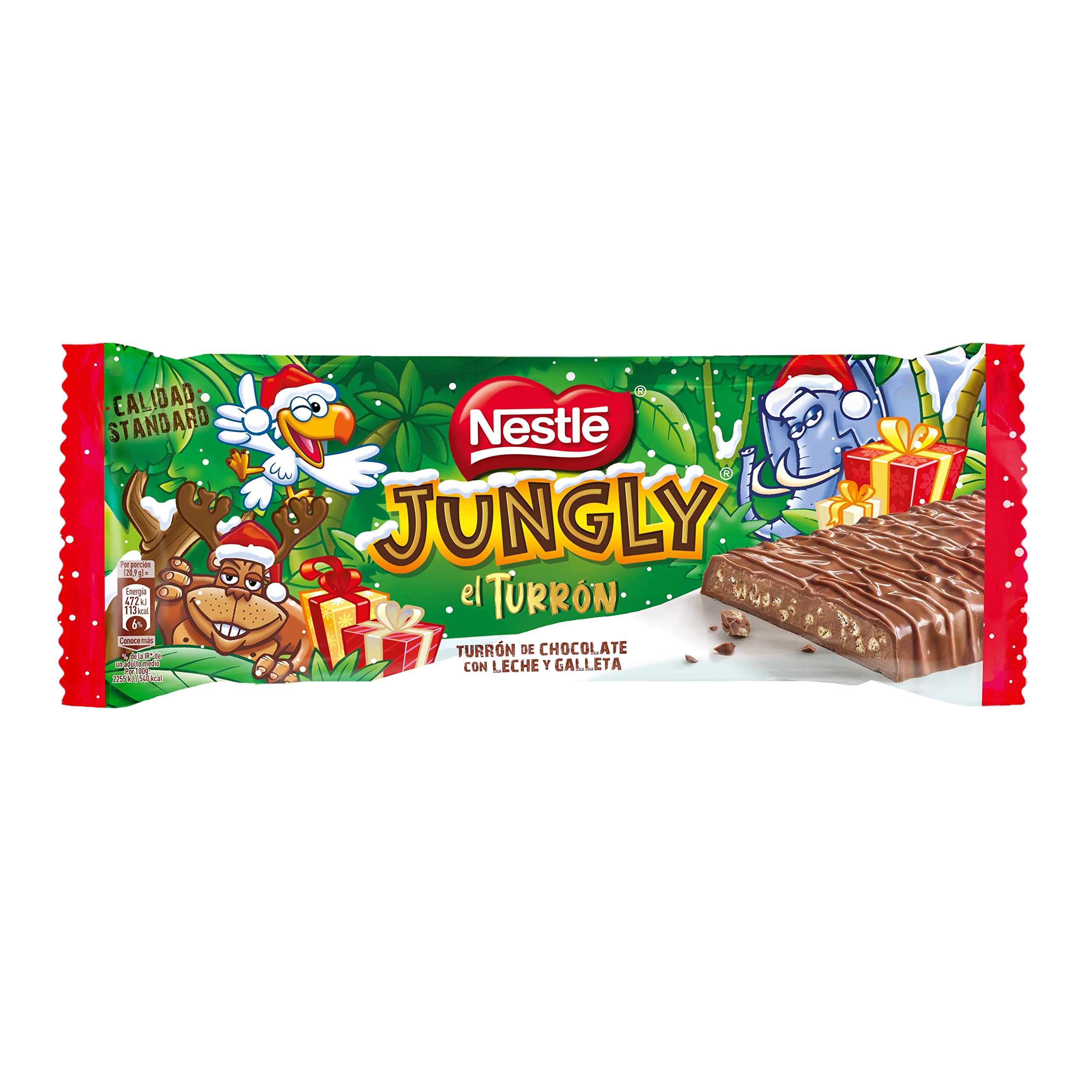 Nestlé Turrón Jungly chocolate con leche 12x232g