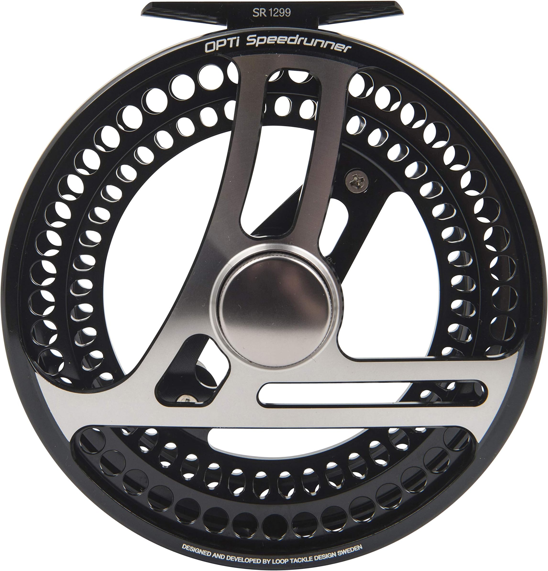 Loop Opti Speedrunner Fly Reel, Color: Black/Silver, Line: 8, Capacity: WF8+185/30LB, Right Hand
