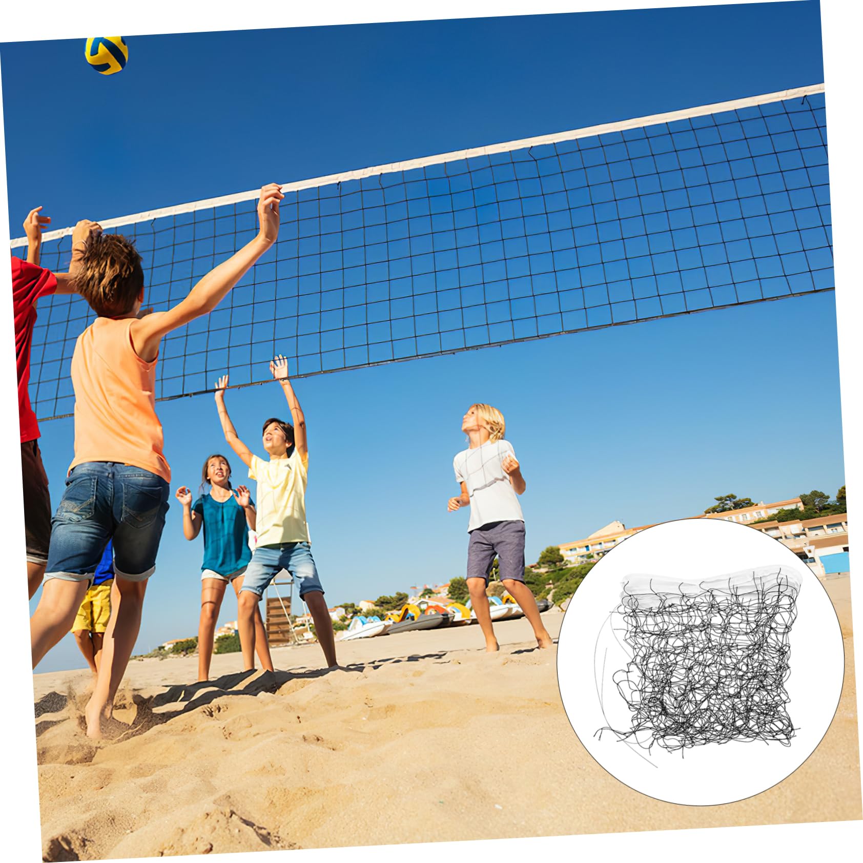 BESPORTBLE Volleyball Net for Sports and Outdoor Activities Braided Polypropylene Net Steel Wire Compact Design for Easy Storage Made for Volleyball