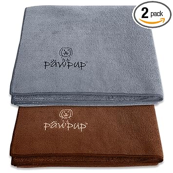 PAWPUP Microfiber Pet Dog Towel Super Absorbent 40x24 Pack of 2