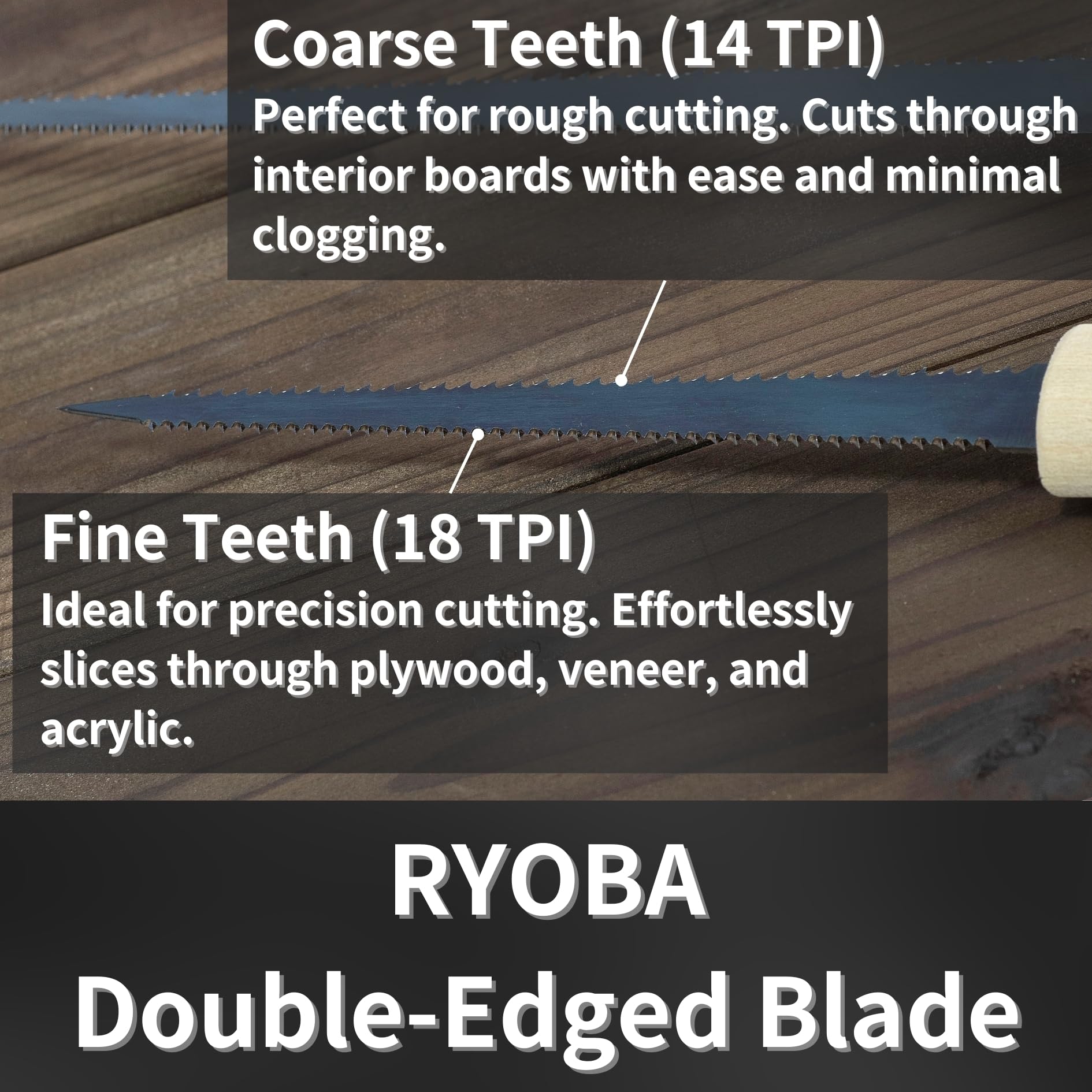Sierra de tracción japonesa para carpintería, mini sierra de ojo de cerradura de 4-3/4 pulgadas, fabricada en Japón, sierra de mano Ryoba de doble filo para madera, madera contrachapada, yeso