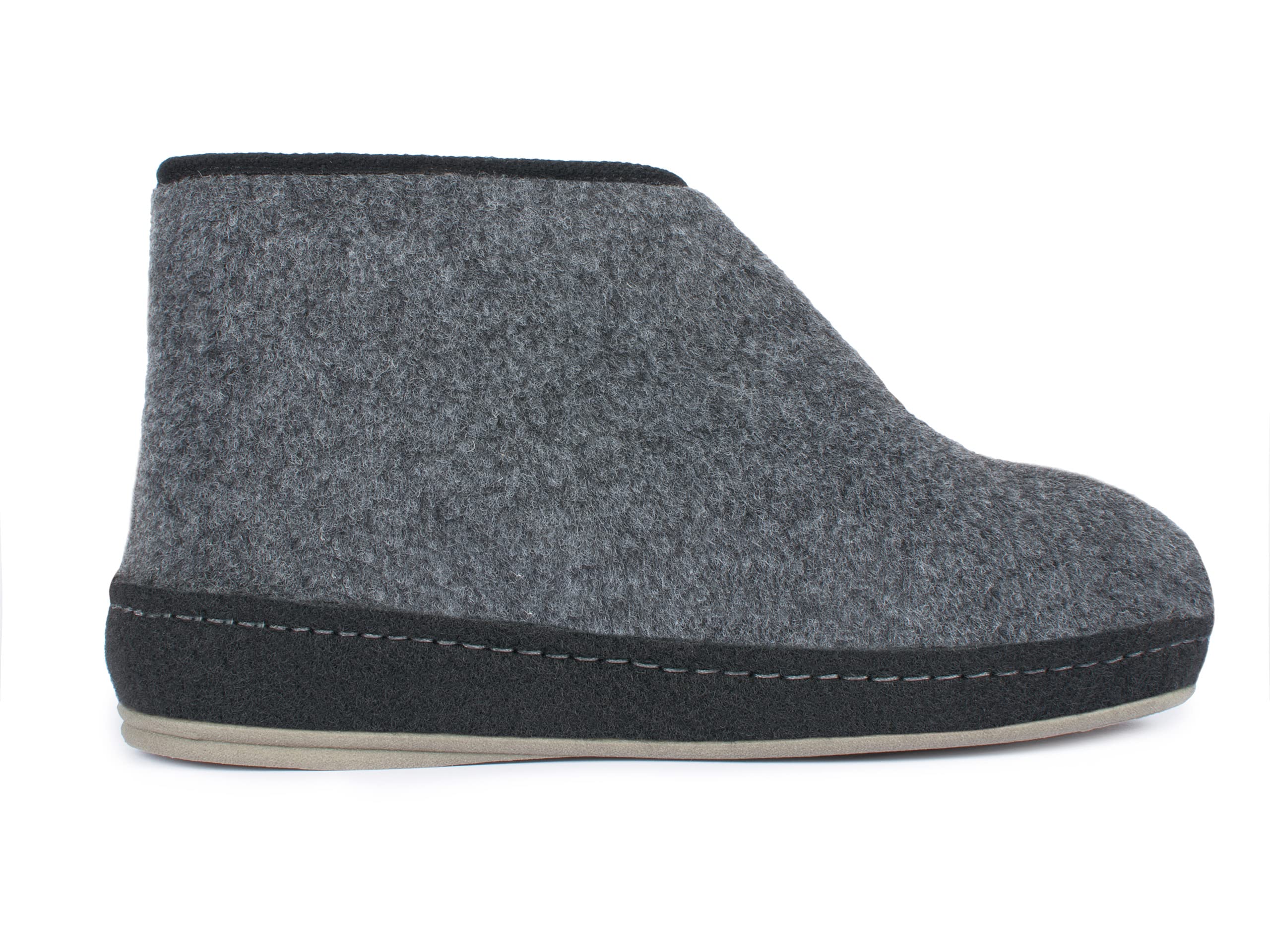 SCHAWOS Zapatillas de fieltro para hombre 6060 con forro cálido de lana virgen con cierre de velcro