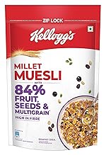 Kellogg’s Millet Muesli with 84% Fruit, Seed & Multigrain 1000g | High in Fibre | Multigrain Breakfast Cereal