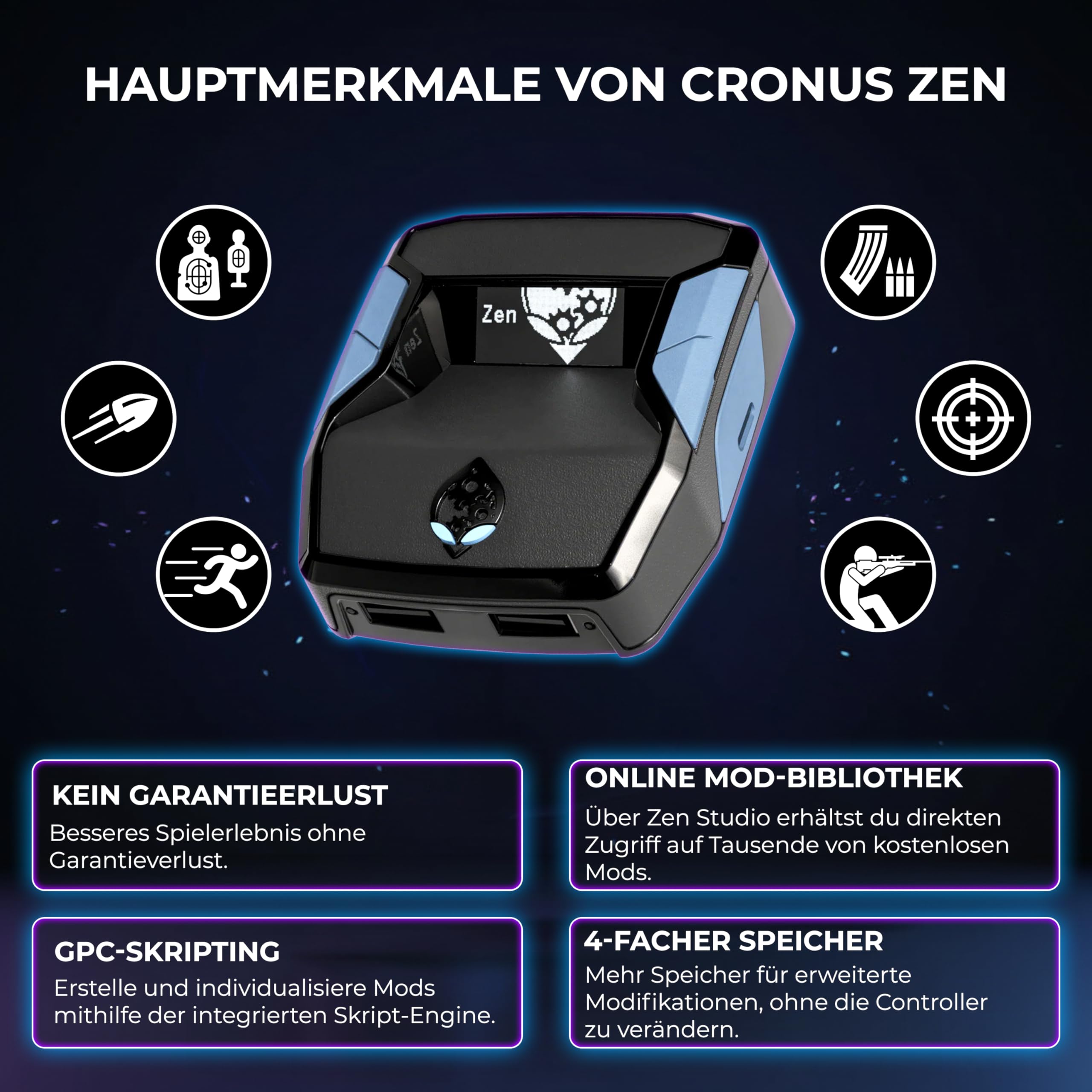 Collective Minds ‘Cronus Zen’ Controller-Adapter für PS4, PS5, Xbox One, Xbox Series X|S, Switch & PC | Cross-Platform Gaming, Mods, Scripts & Tastatur/Maus-Unterstützung