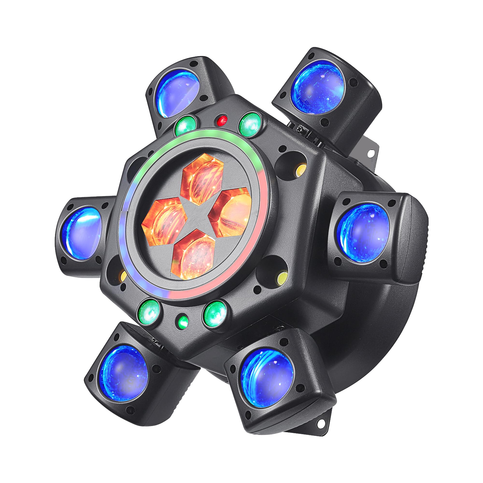 Moving Head Dj Lights for Parties, Disco Lights 6-in-1 LED RGBW 6 Arms Stage Light for Parties Support DMX-512 &amp; Sound Activated, Dj Lighting for Party KTV Wedding Club