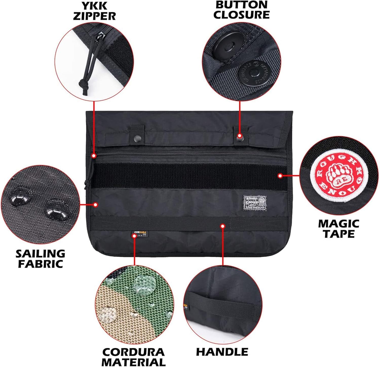 Flаѕh Dеаlѕ - 40% оƒƒ Rough Enough 13 14 Inch Laptop Sleeve Case Bag for Men in Tactical Molle